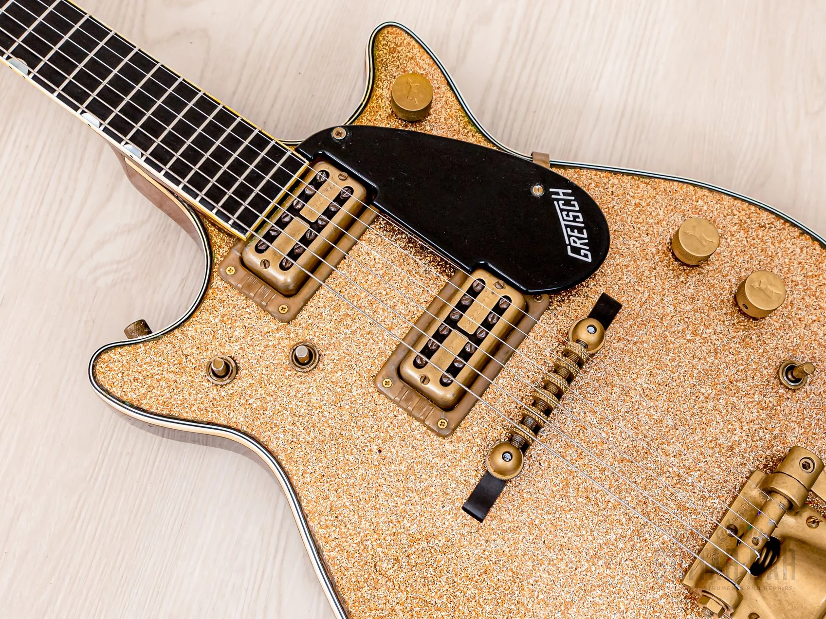 1962 Gretsch Champagne Sparkle Jet Double Cutaway 6129T w/ Burns Vibrato, Case - Image 7