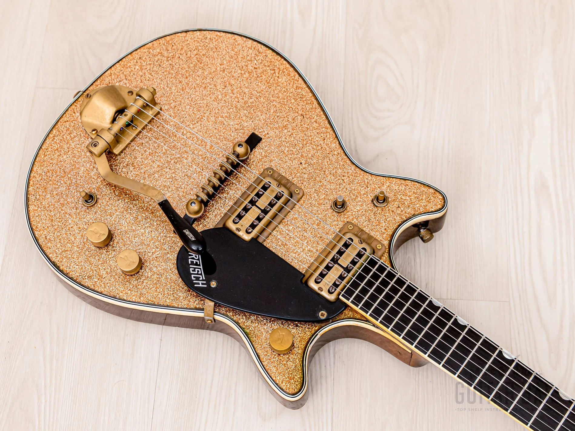1962 Gretsch Champagne Sparkle Jet Double Cutaway 6129T w/ Burns Vibrato, Case - Image 9