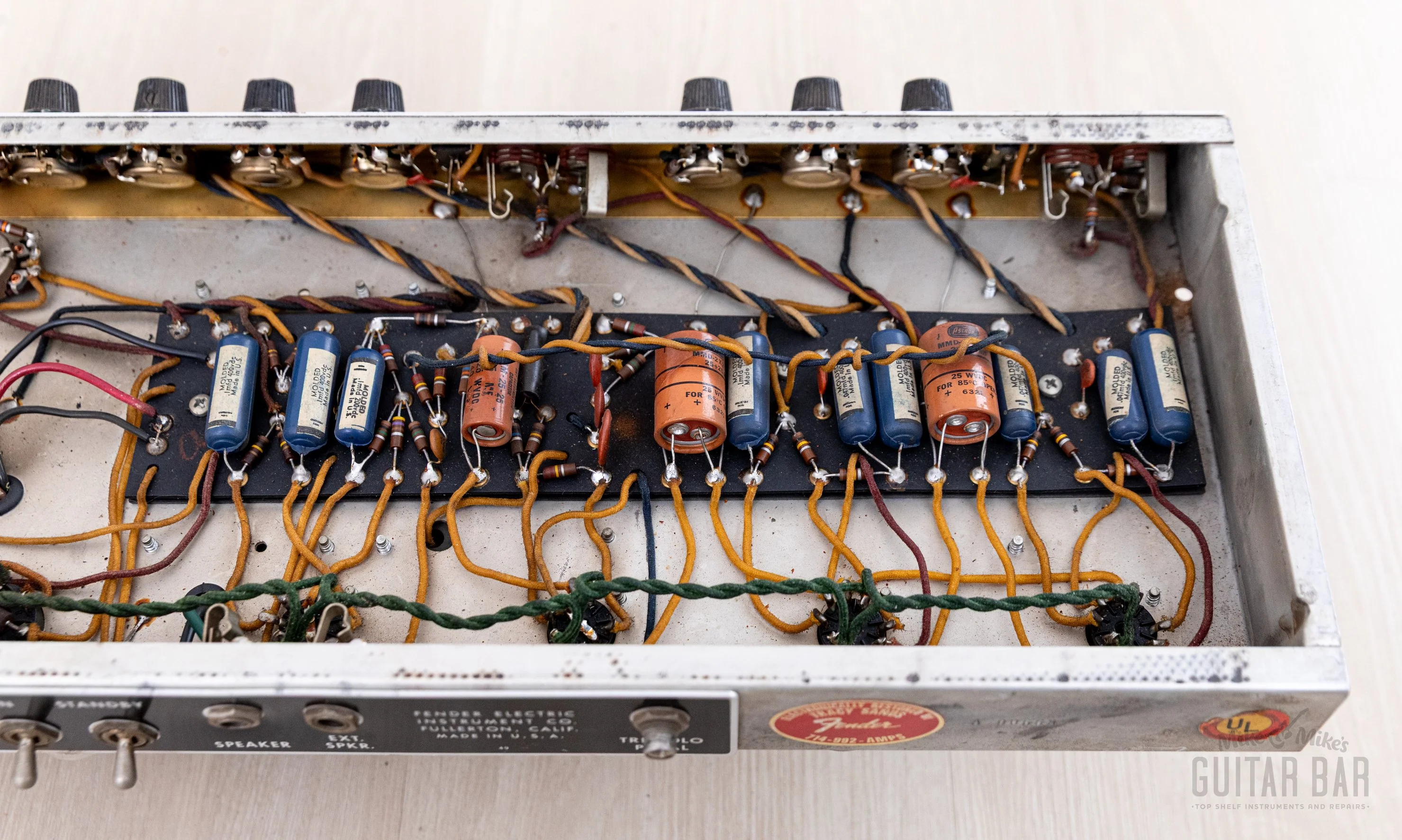 1963 Fender Dual Showman Pre-CBS Vintage Blonde Black Panel Piggyback Tube Amp w/ 7355 Tubes, JBL D130 Speakers - Image 16