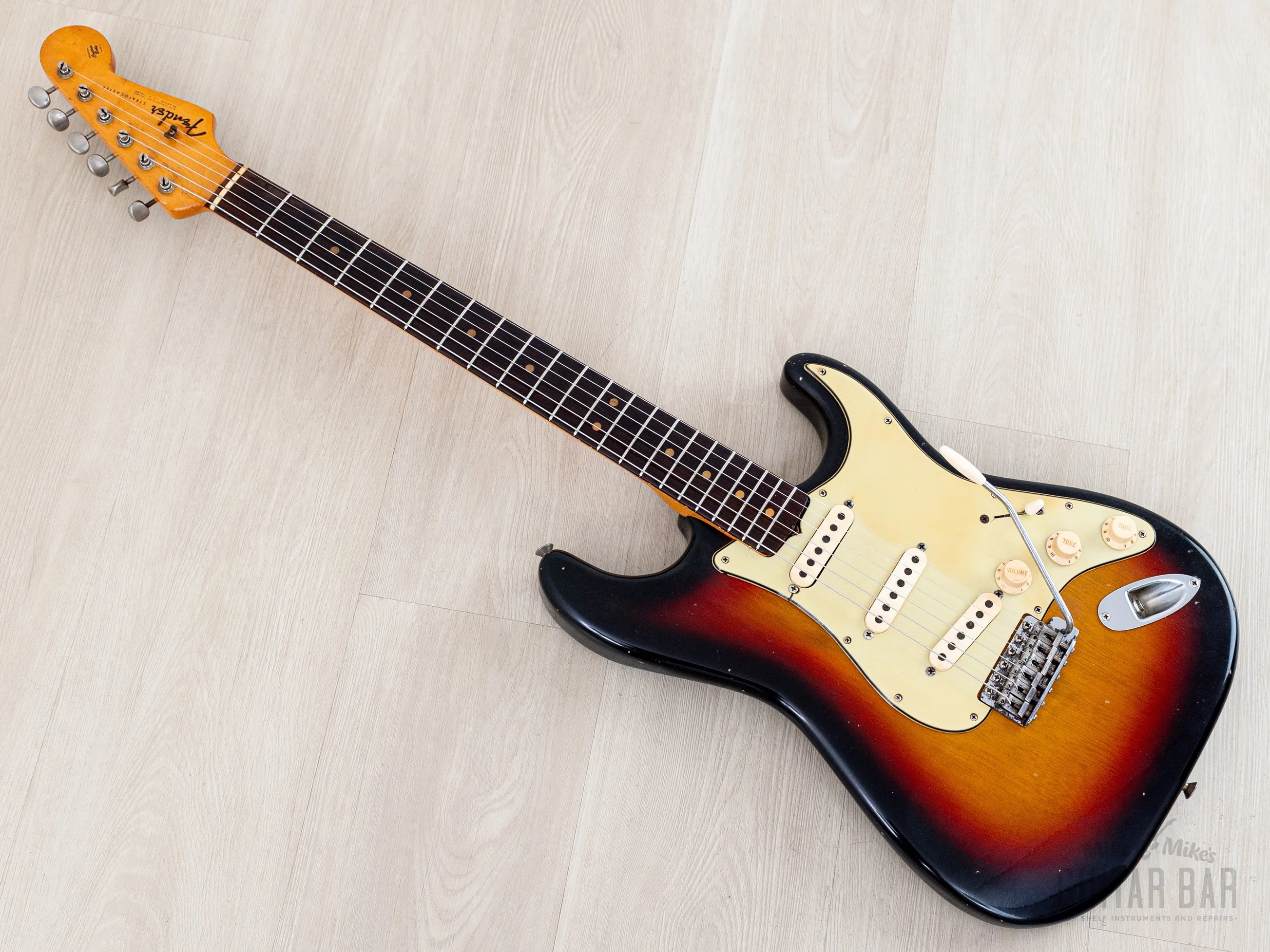 1963 Fender Stratocaster Korina Pre-CBS Vintage Guitar Sunburst w/ Case - Image 11