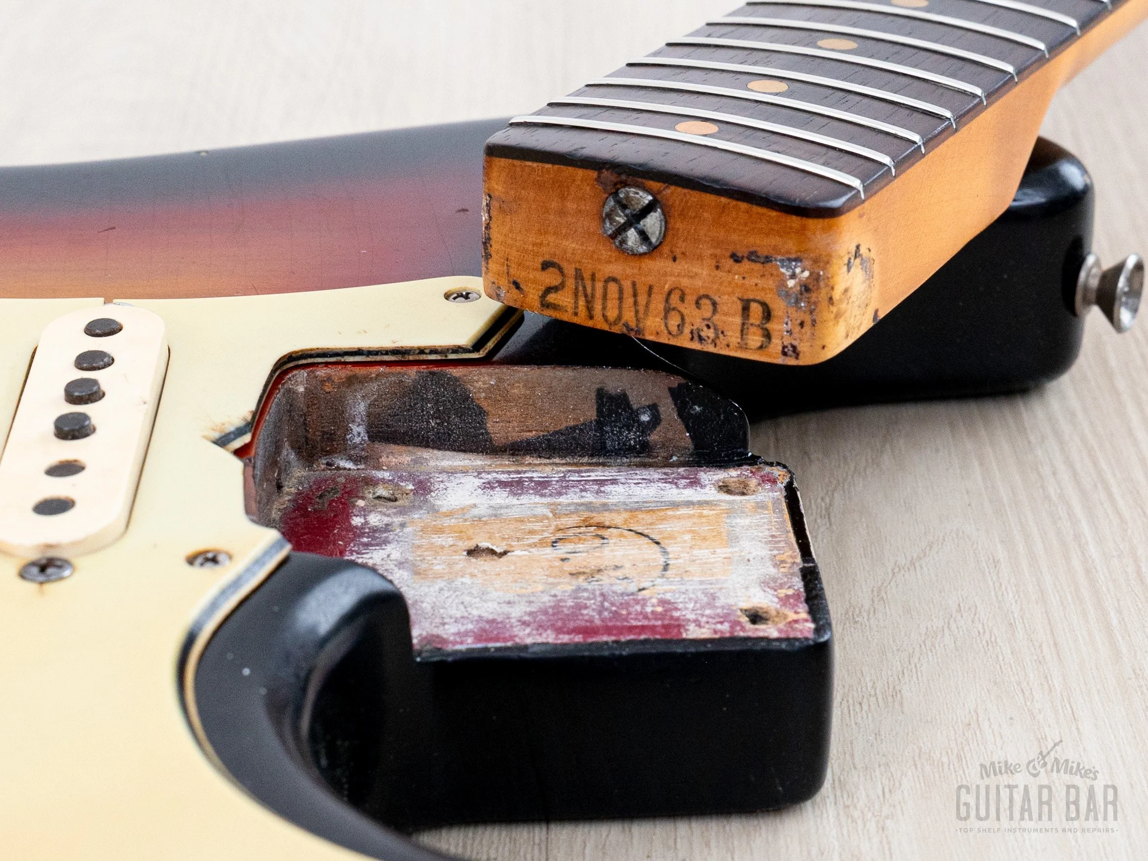 1963 Fender Stratocaster Korina Pre-CBS Vintage Guitar Sunburst w/ Case - Image 16