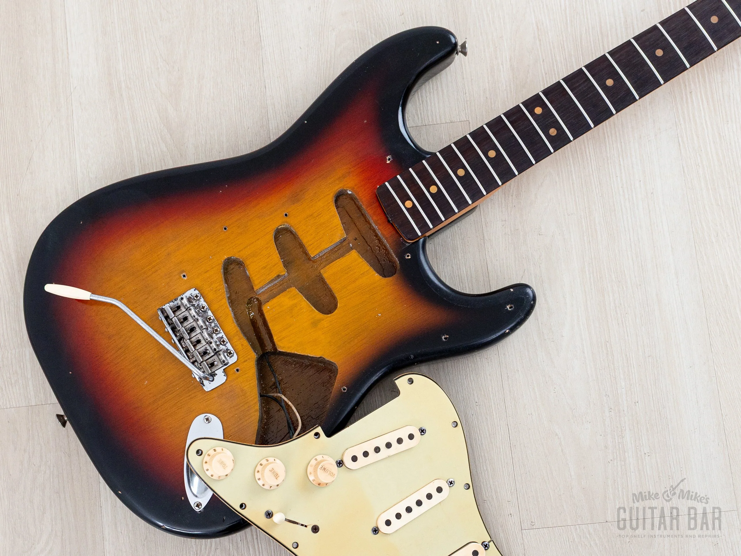1963 Fender Stratocaster Korina Pre-CBS Vintage Guitar Sunburst w/ Case - Image 23