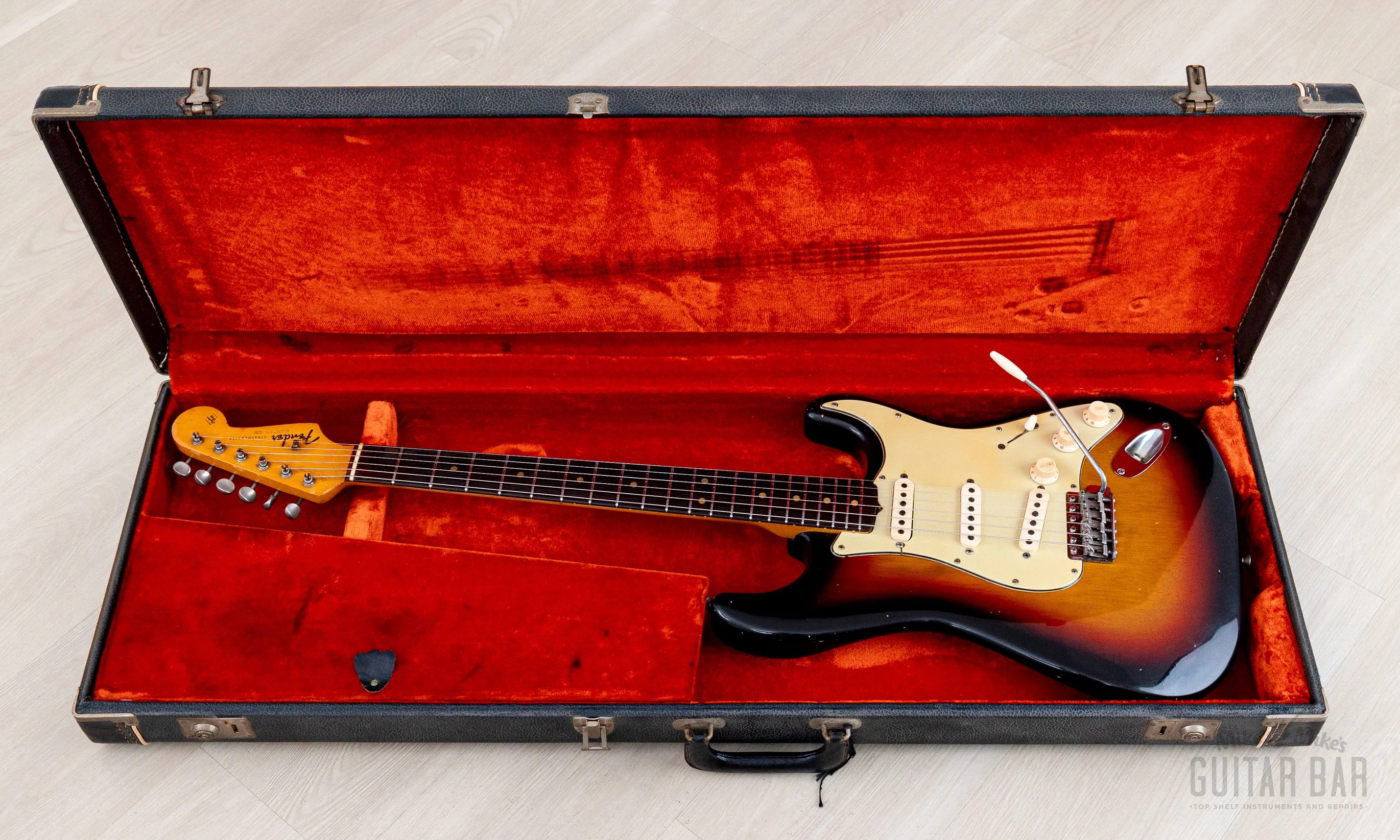 1963 Fender Stratocaster Korina Pre-CBS Vintage Guitar Sunburst w/ Case - Image 24