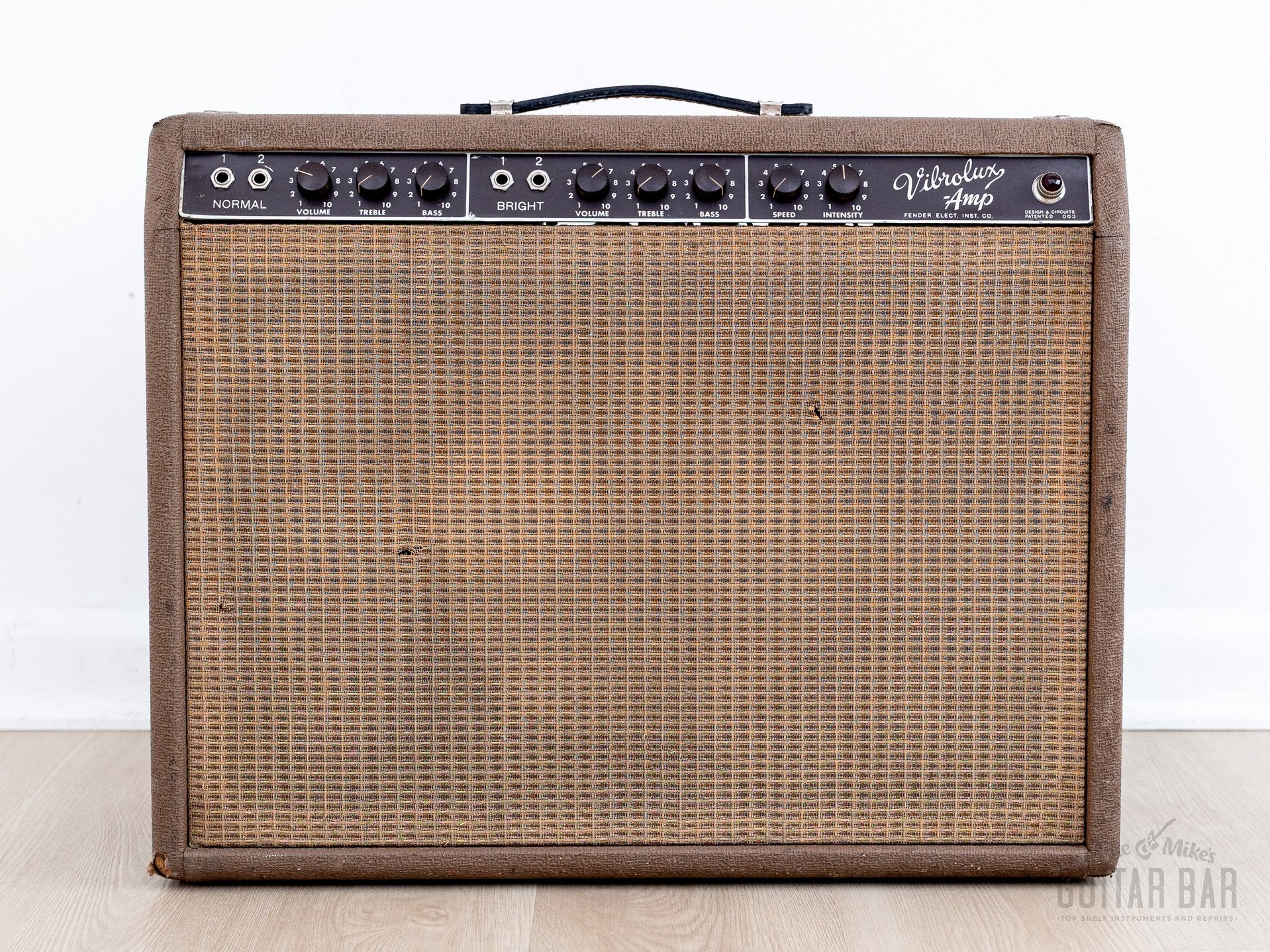 1963 Fender Vibrolux Brown Panel Vintage Pre-CBS Tube Amp 1x12 Combo, 6G11-A Circuit w/ Oxford 12L6 - Image 2