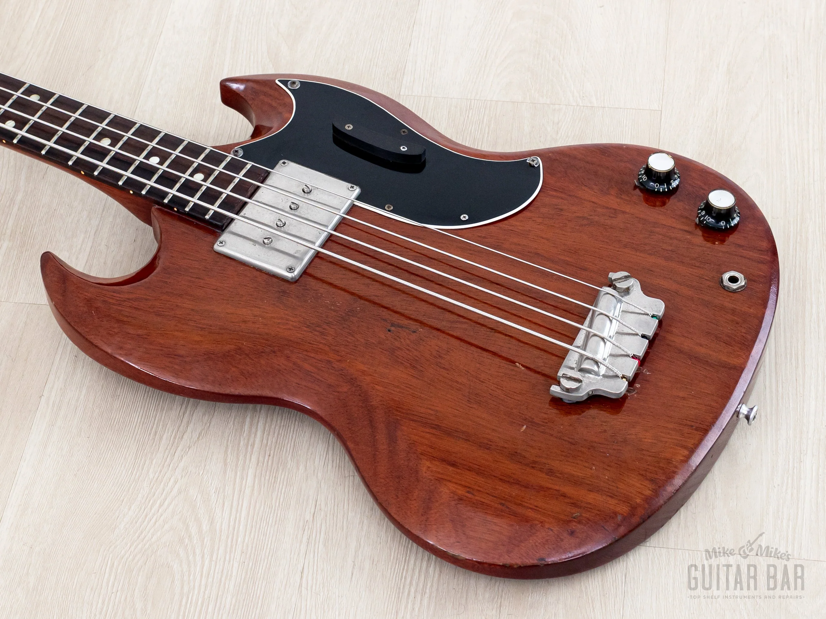 1963 Gibson EB-0 Cherry Vintage Short Scale SG Bass, 100% Original w/ Case - Image 10