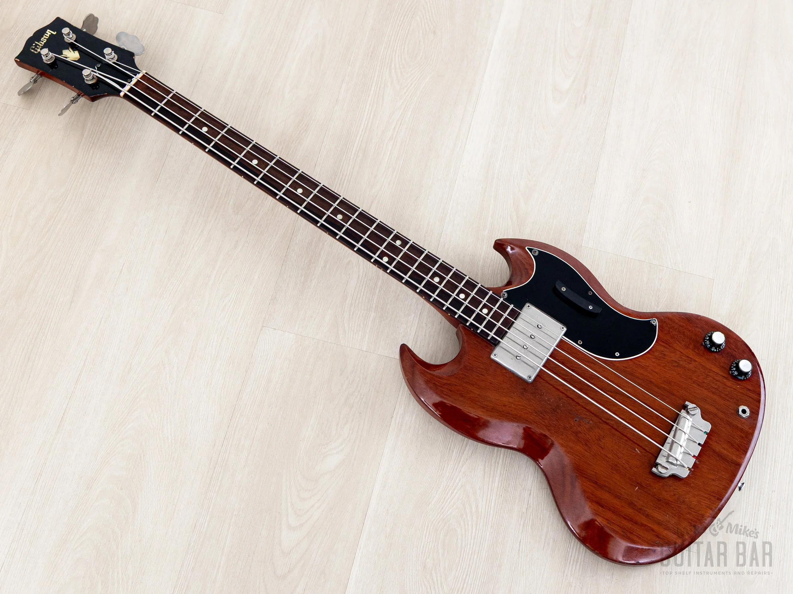 1963 Gibson EB-0 Cherry Vintage Short Scale SG Bass, 100% Original w/ Case - Image 12