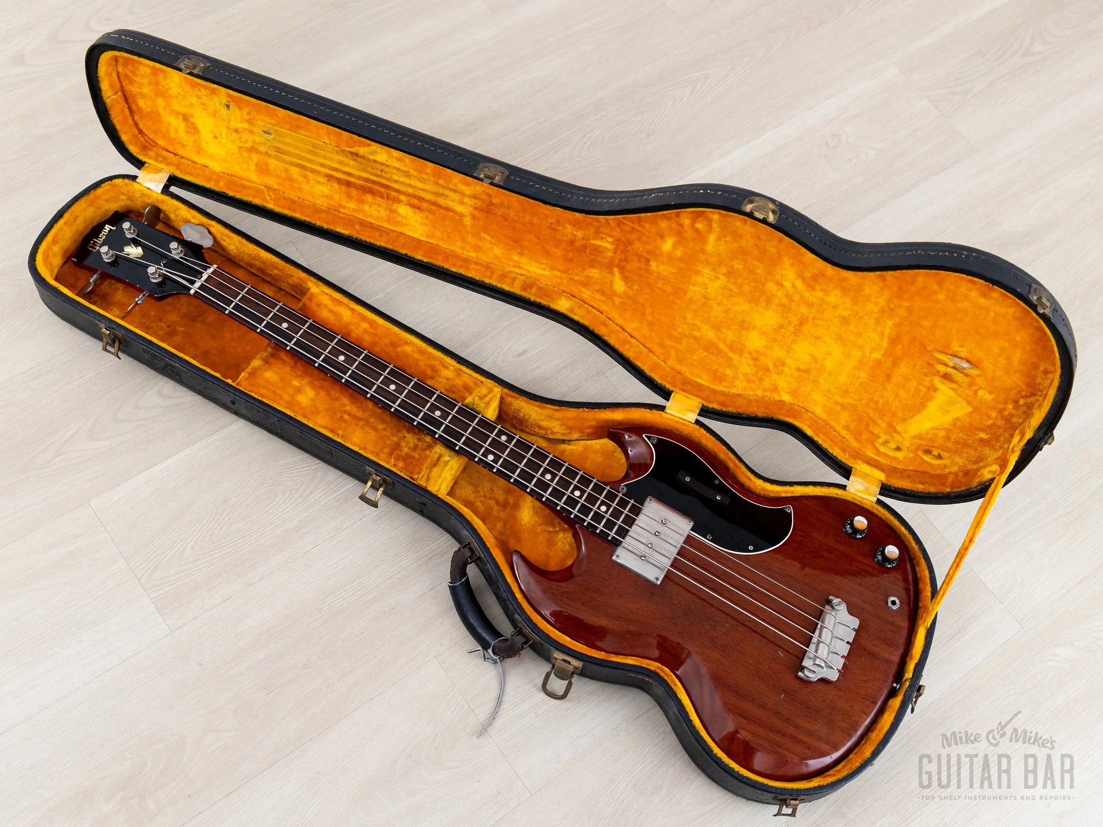 1963 Gibson EB-0 Cherry Vintage Short Scale SG Bass, 100% Original w/ Case - Image 17