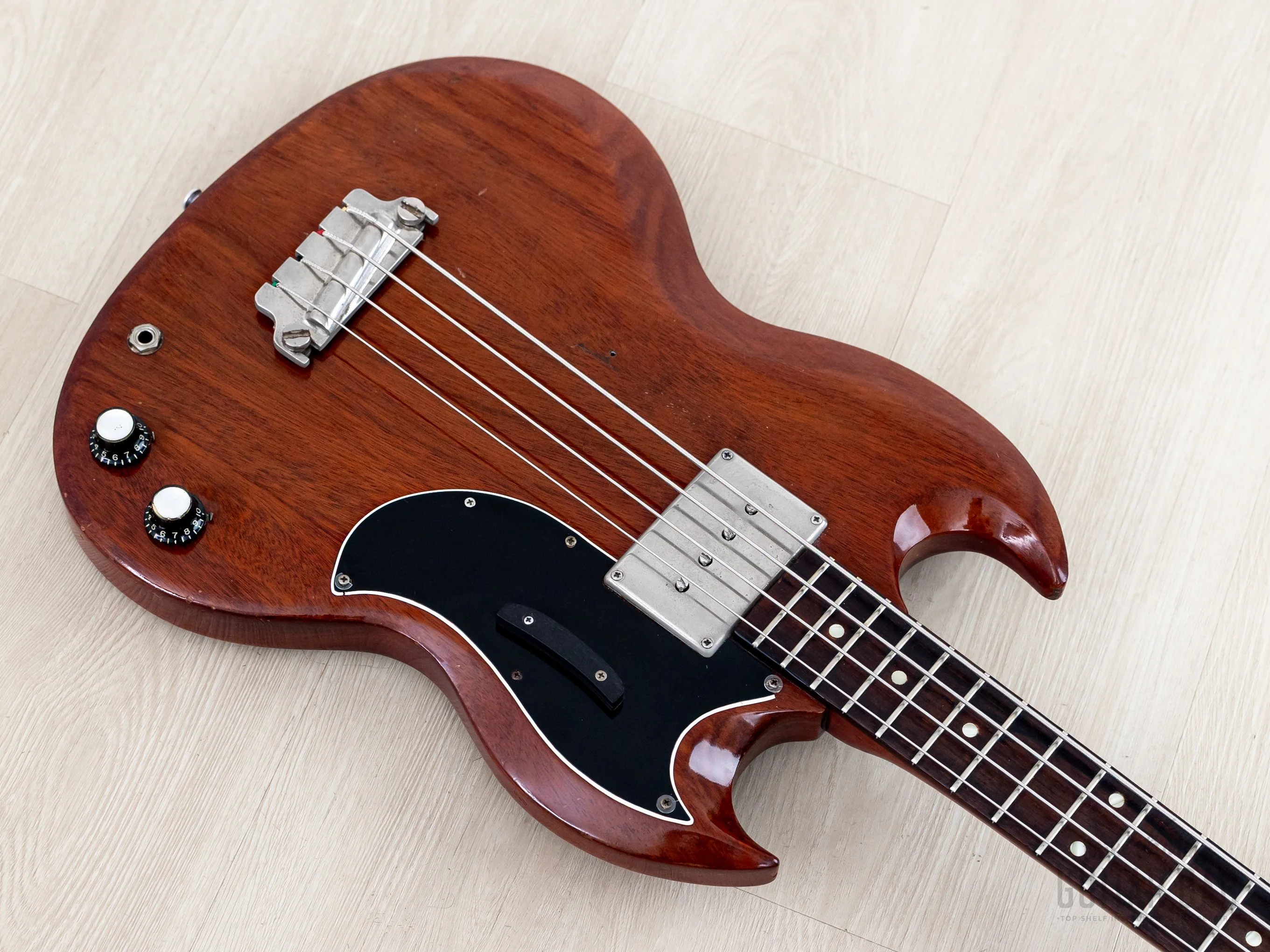 1963 Gibson EB-0 Cherry Vintage Short Scale SG Bass, 100% Original w/ Case - Image 9