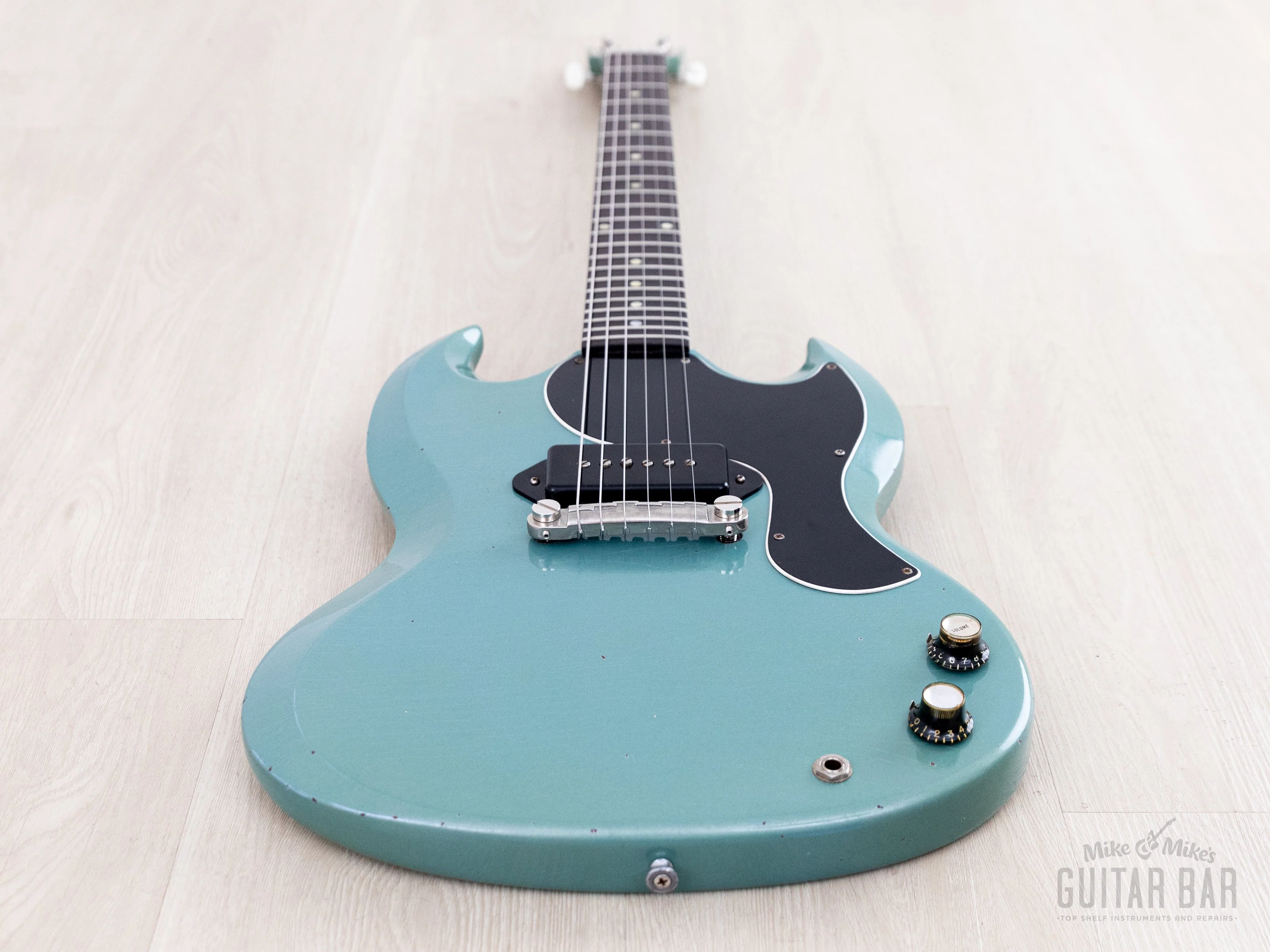 1963 Gibson Les Paul SG Junior Vintage Guitar Pelham Blue w/ Case - Image 10