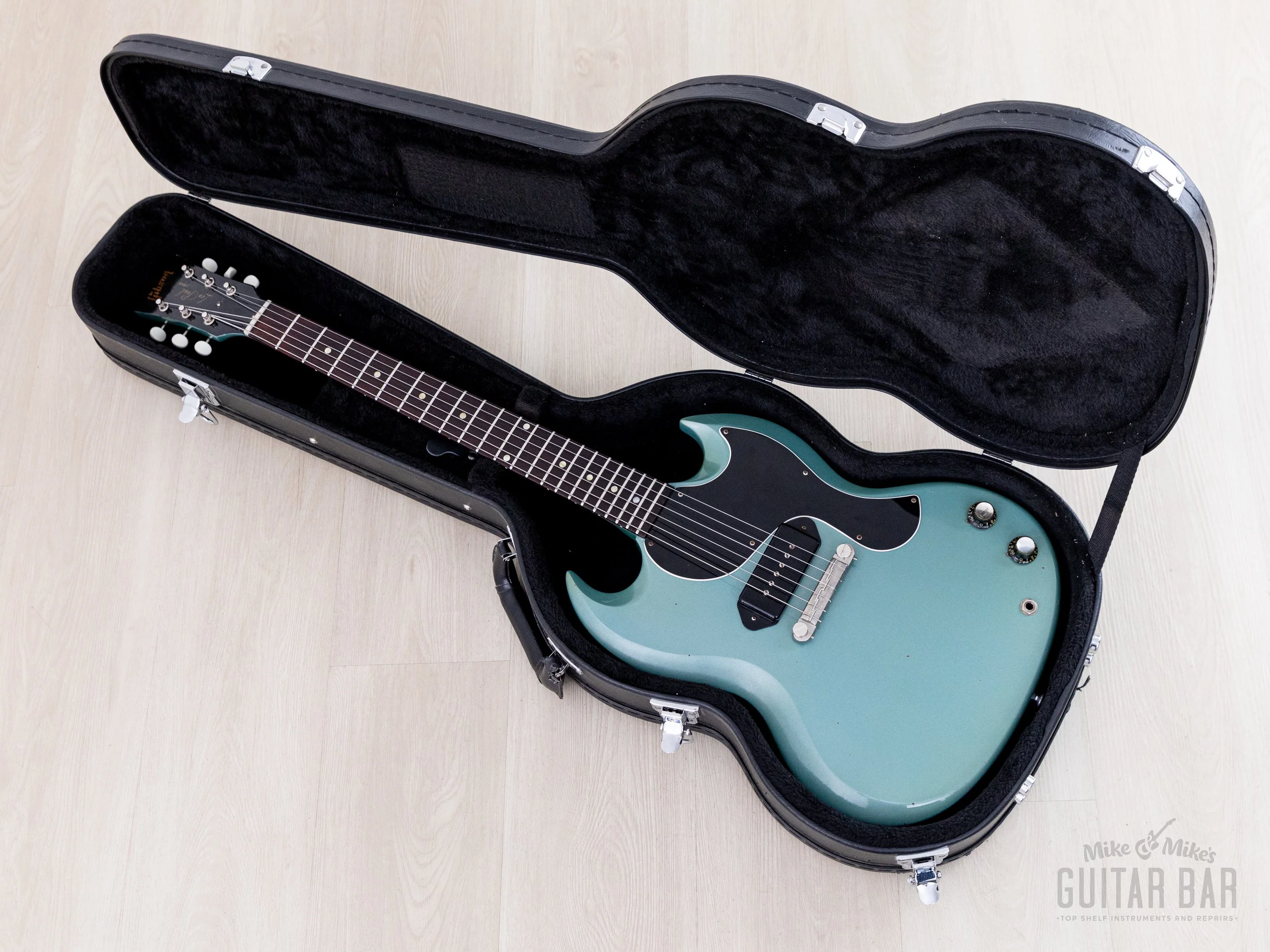 1963 Gibson Les Paul SG Junior Vintage Guitar Pelham Blue w/ Case - Image 19