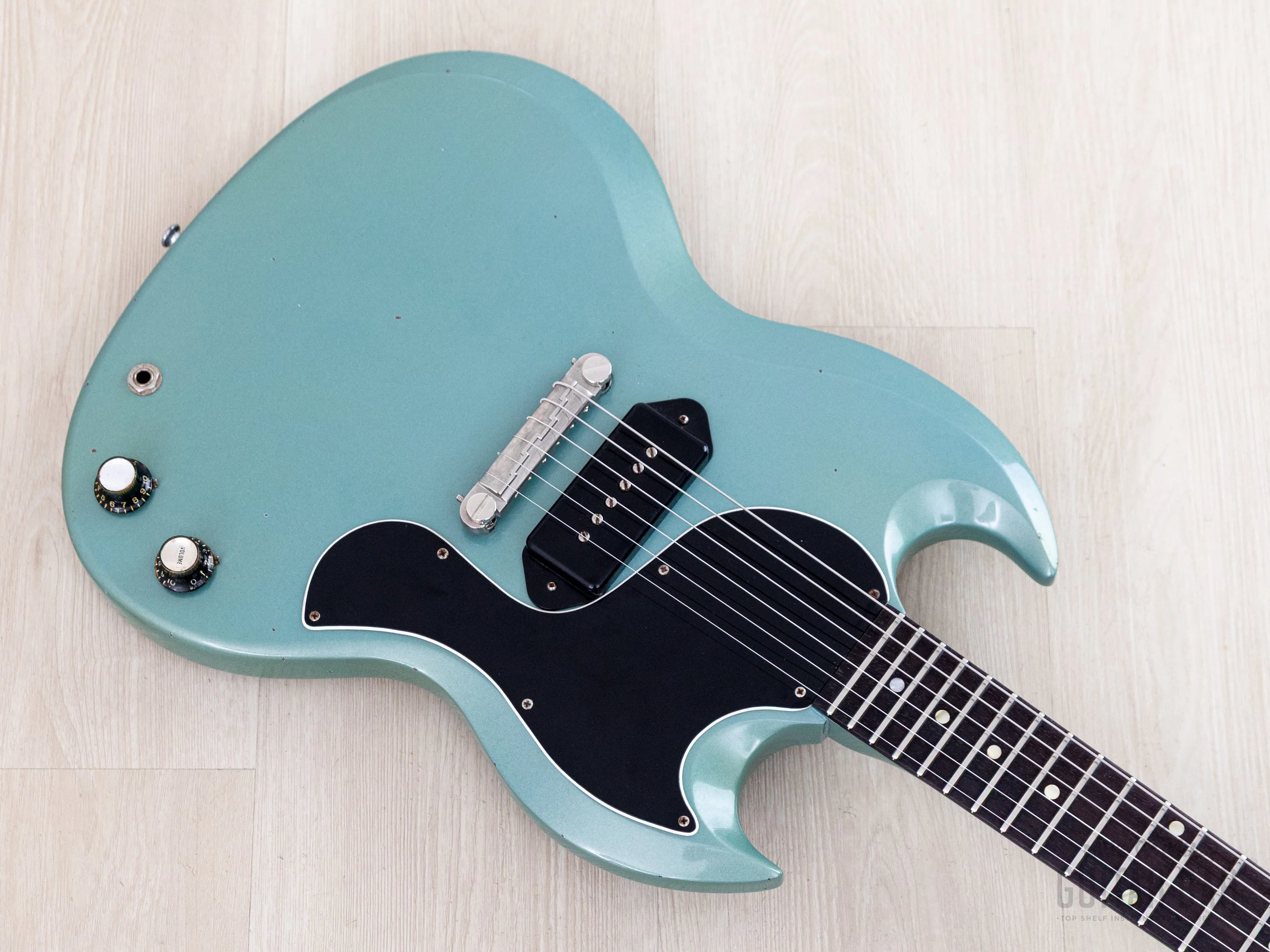 1963 Gibson Les Paul SG Junior Vintage Guitar Pelham Blue w/ Case - Image 8