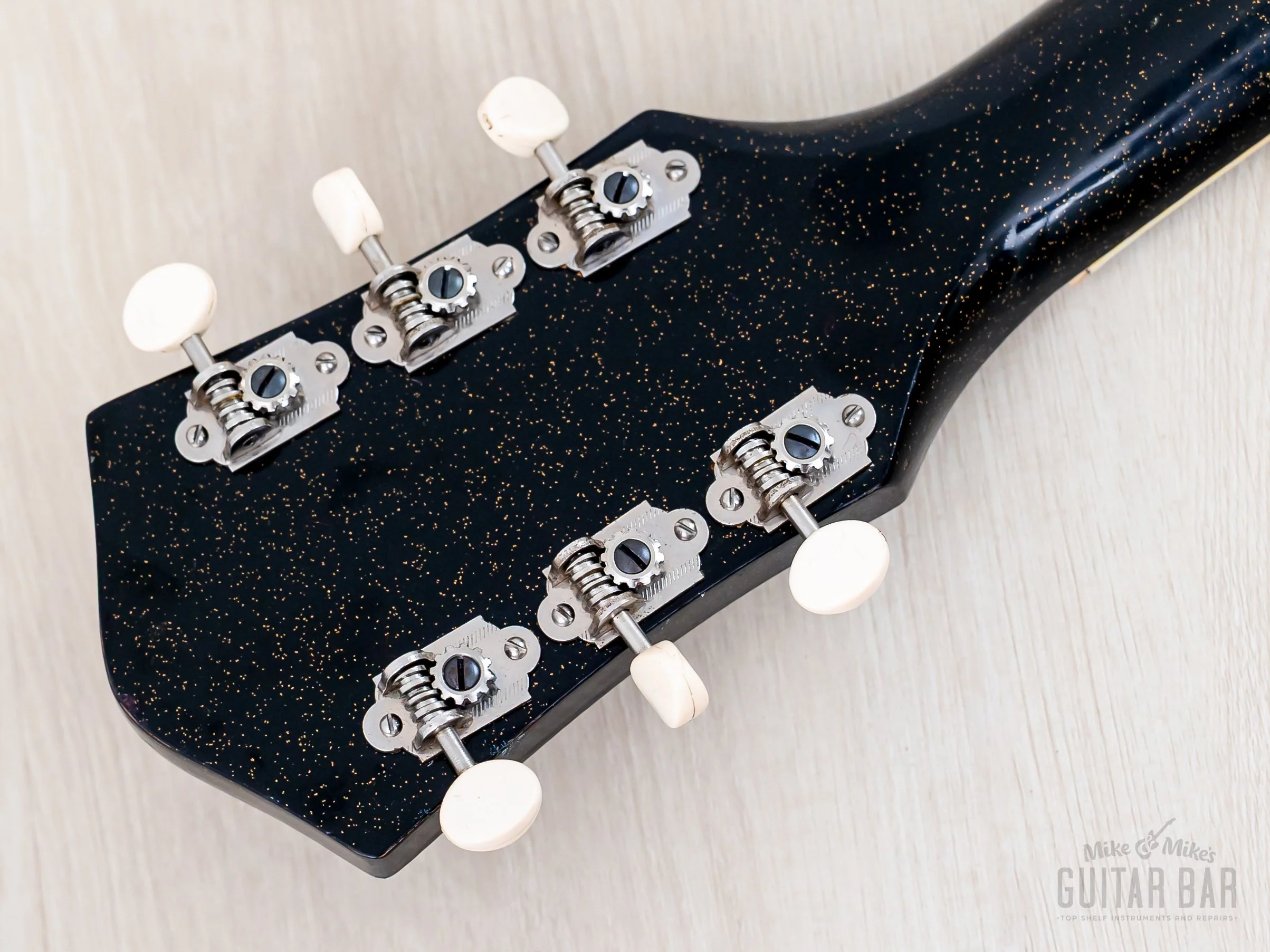 1963 Silvertone Stratotone Jupiter 1423 Vintage Guitar by Harmony USA w/ DeArmond Gold Foils, Case - Image 5