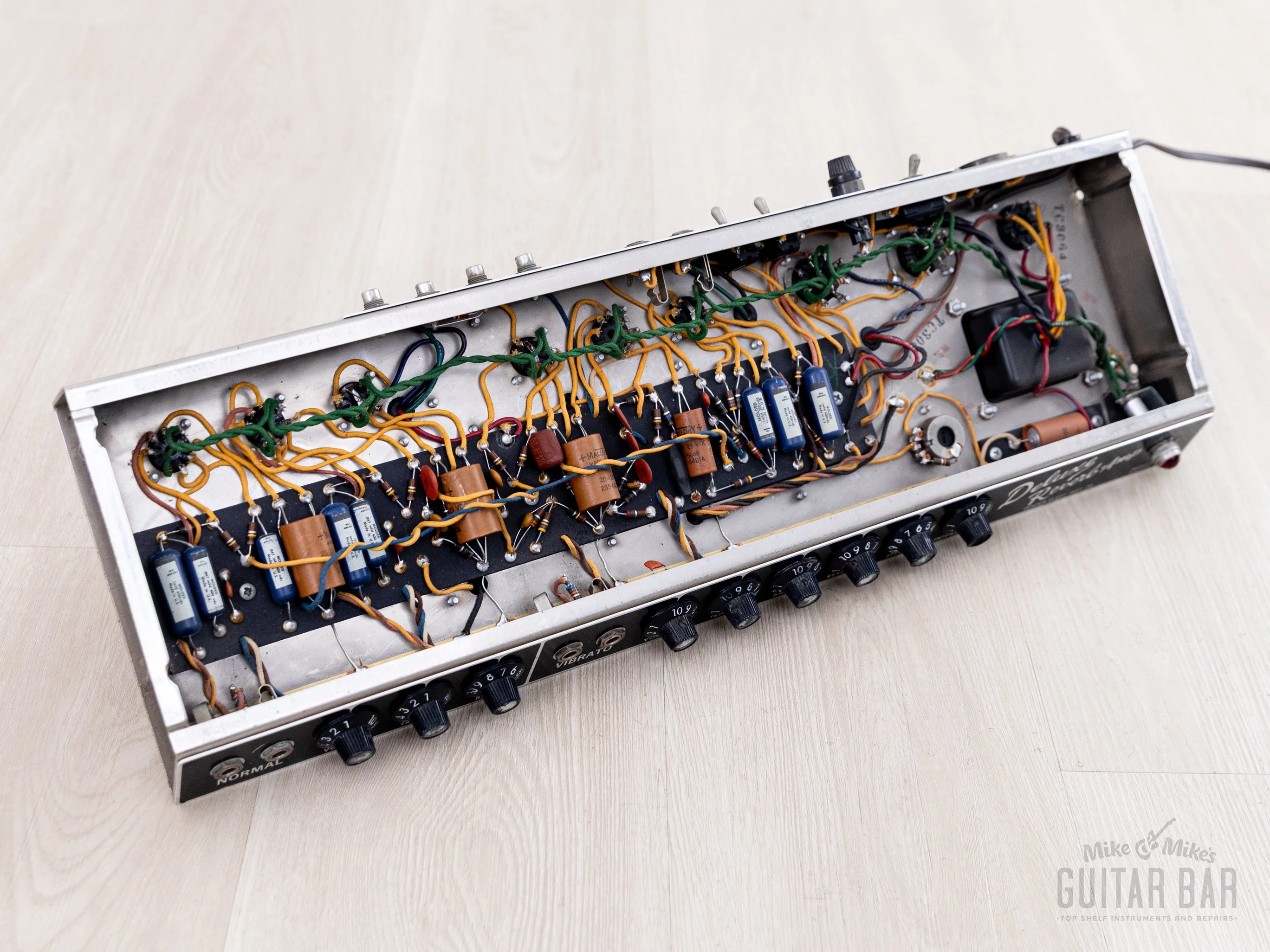 1964 Fender Deluxe Reverb Vintage Black Panel Pre-CBS Tube Amp AB763 w/ Ftsw - Image 11