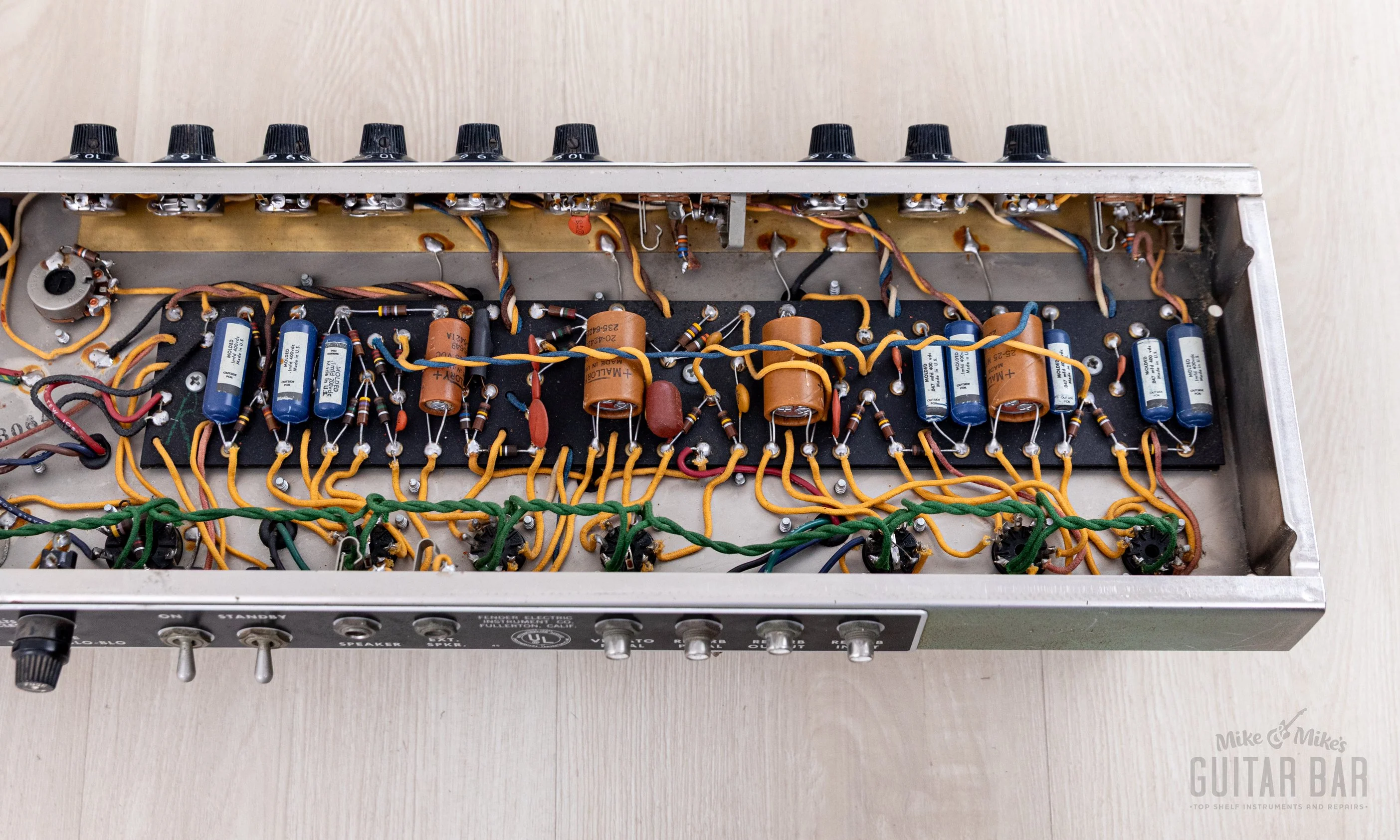 1964 Fender Deluxe Reverb Vintage Black Panel Pre-CBS Tube Amp AB763 w/ Ftsw - Image 12
