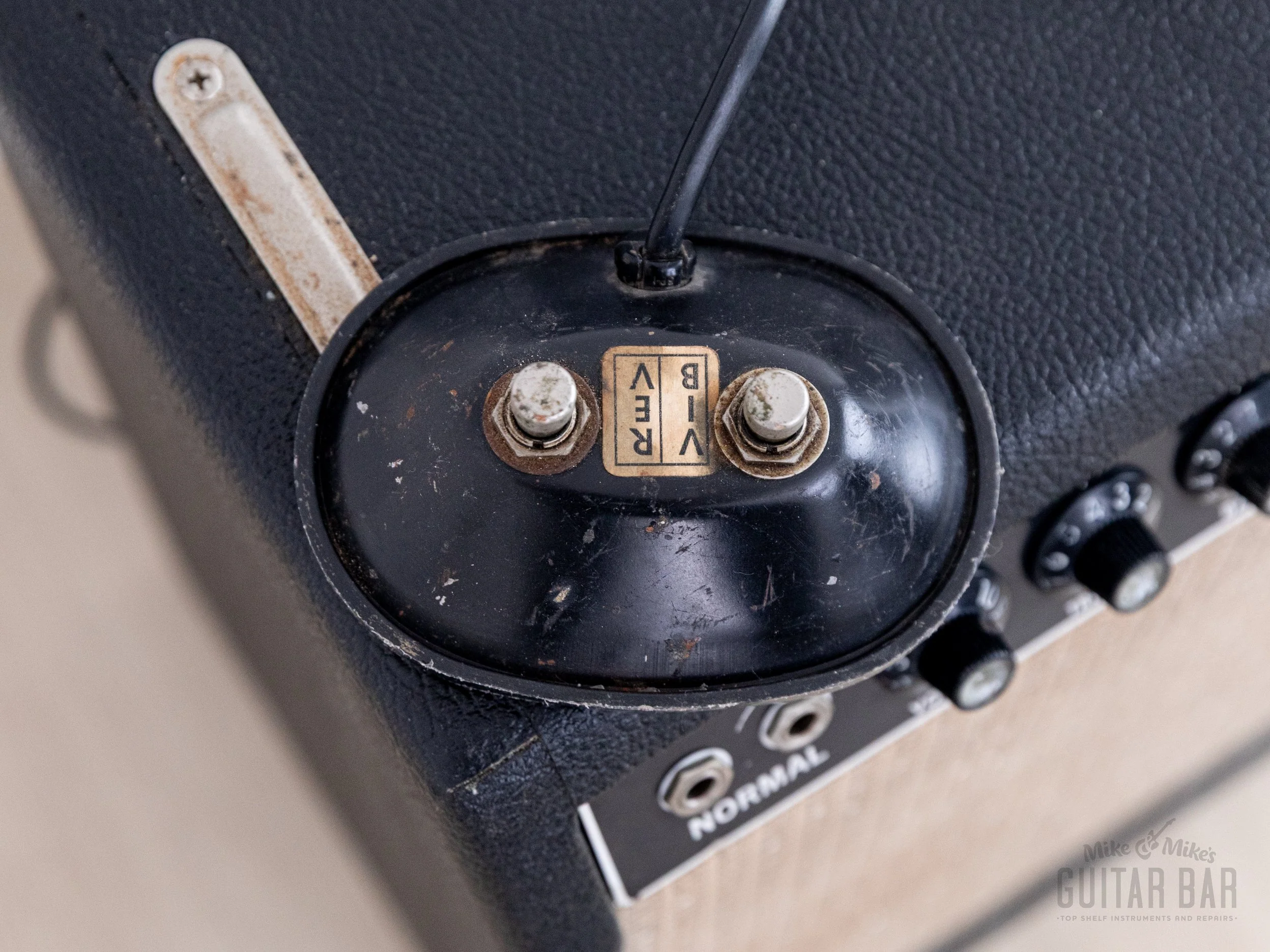 1964 Fender Deluxe Reverb Vintage Black Panel Pre-CBS Tube Amp AB763 w/ Ftsw - Image 23