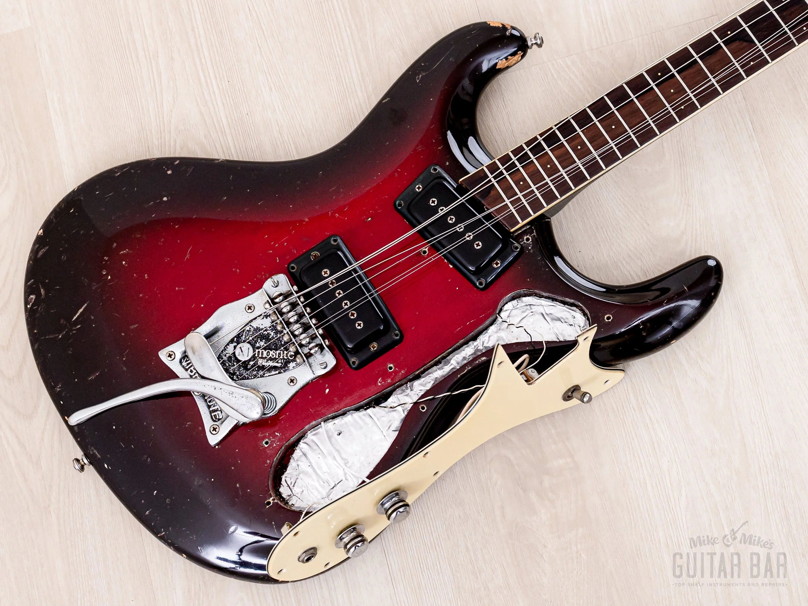 1964 Mosrite Ventures Model Vintage Guitar Red Sunburst w/ Vibramute, Case - Image 20