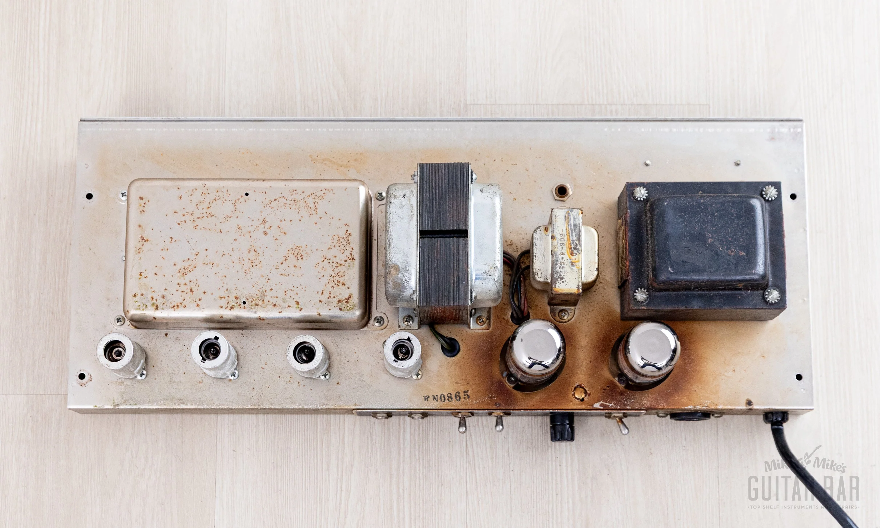1965 Fender Bassman Black Panel AA165 Pre-CBS Vintage Tube Amp Head & 2x12 Cab w/ Oxford 12T6, FEIC - Image 16