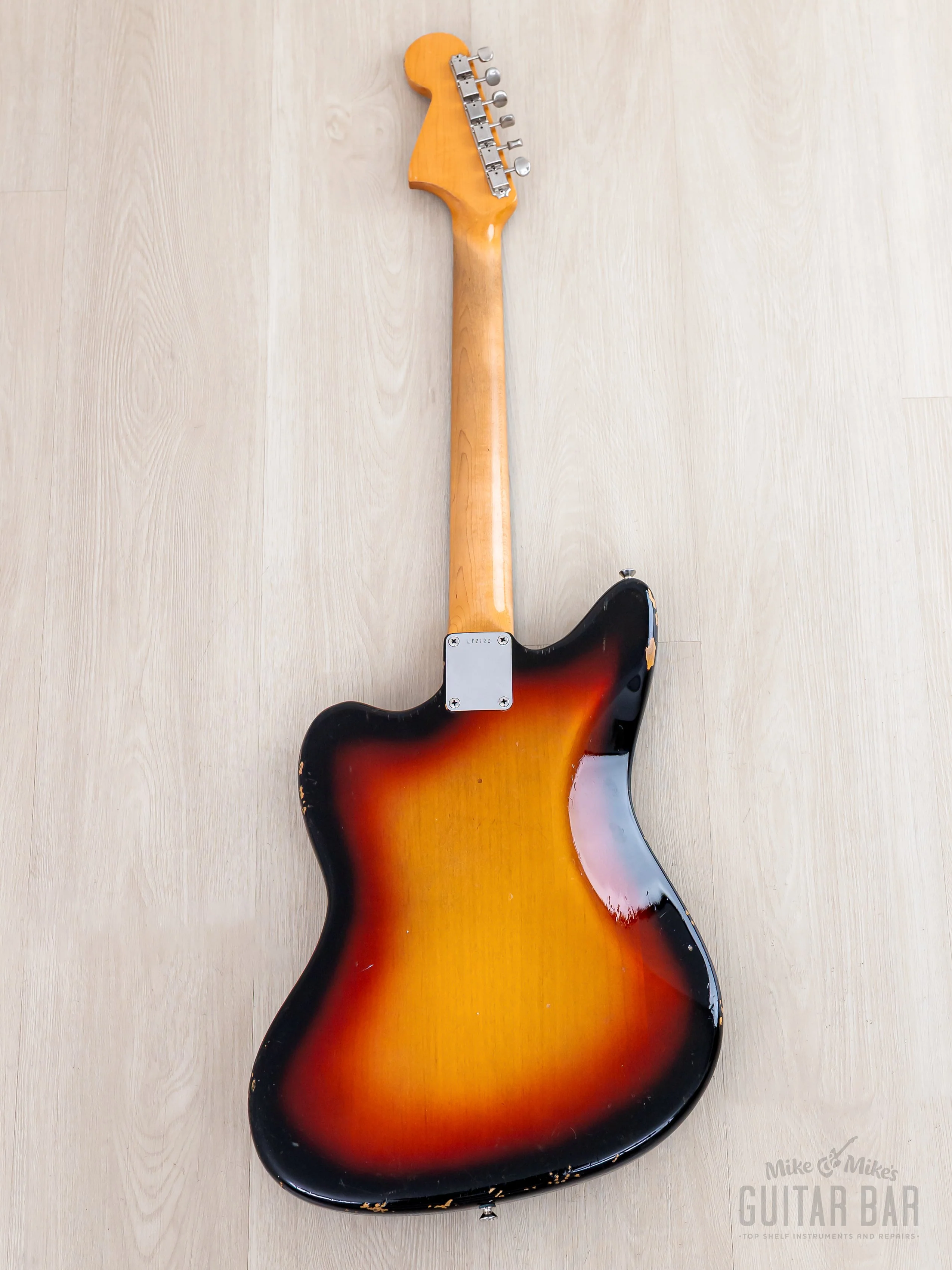 1965 Fender Jaguar Vintage Offset Guitar Sunburst w/ Case - Image 3