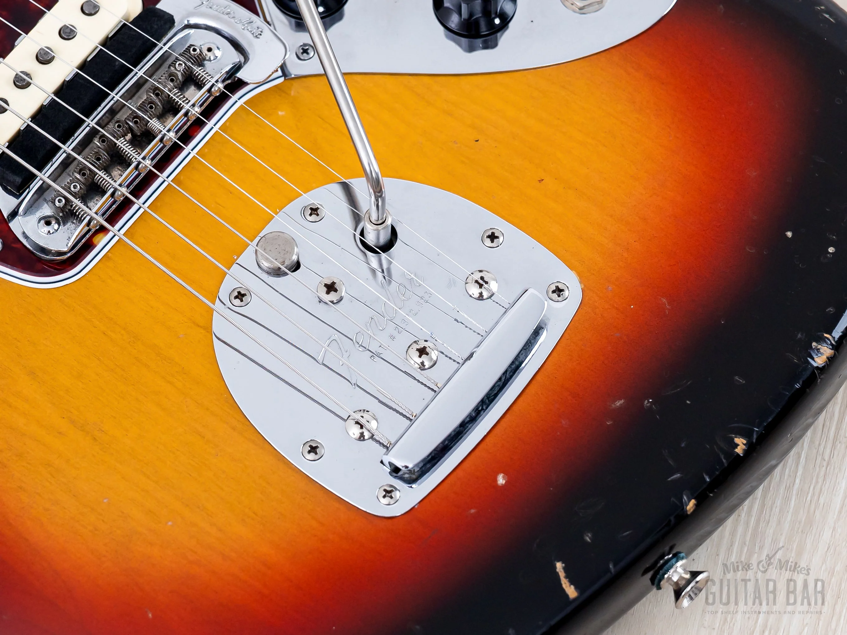 1965 Fender Jaguar Vintage Offset Guitar Sunburst w/ Case - Image 8