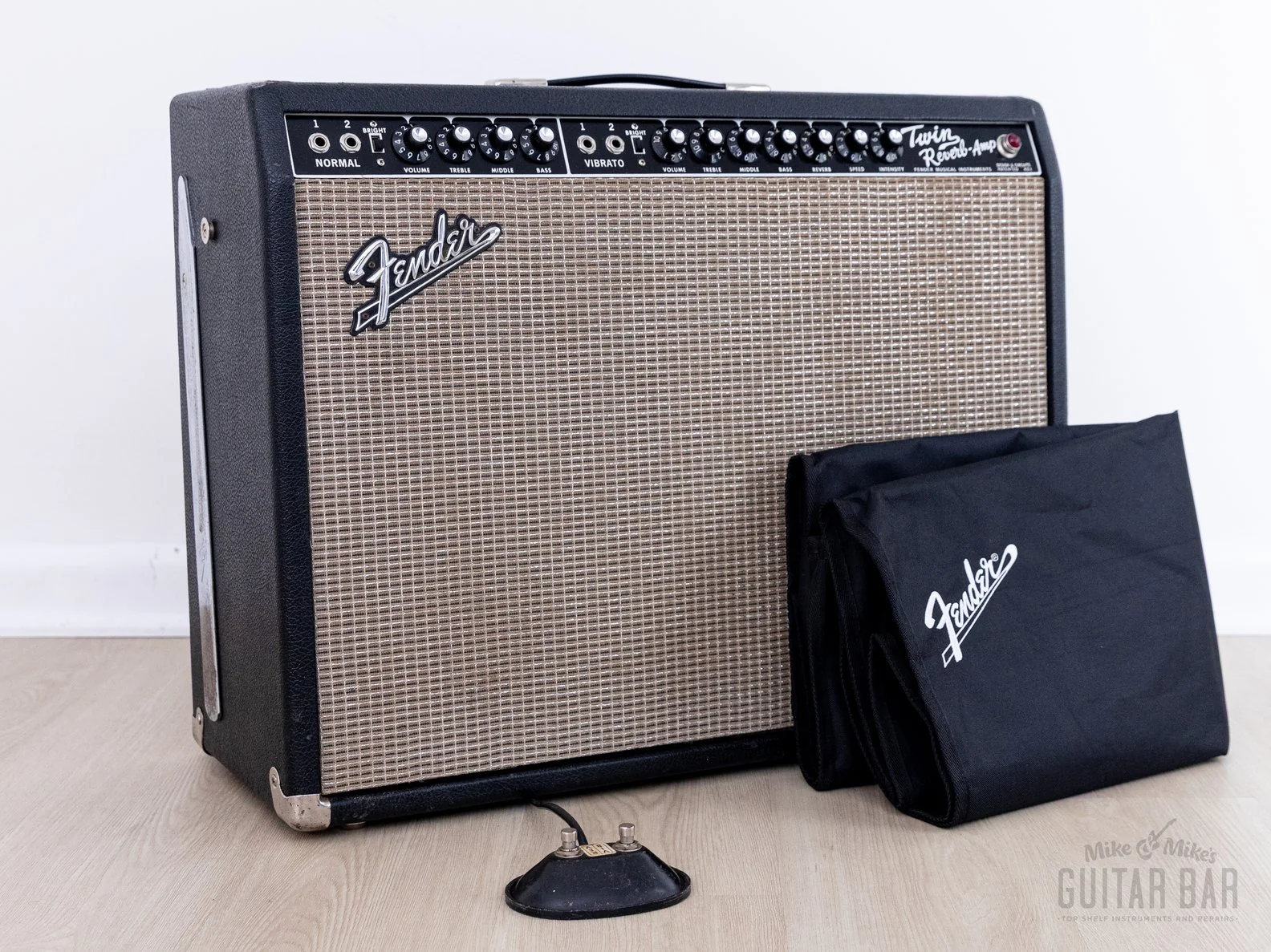 1965 Fender Twin Reverb Black Panel Vintage Tube Amp 2x12 w/ Oxford 12T6, Ftsw & Cover