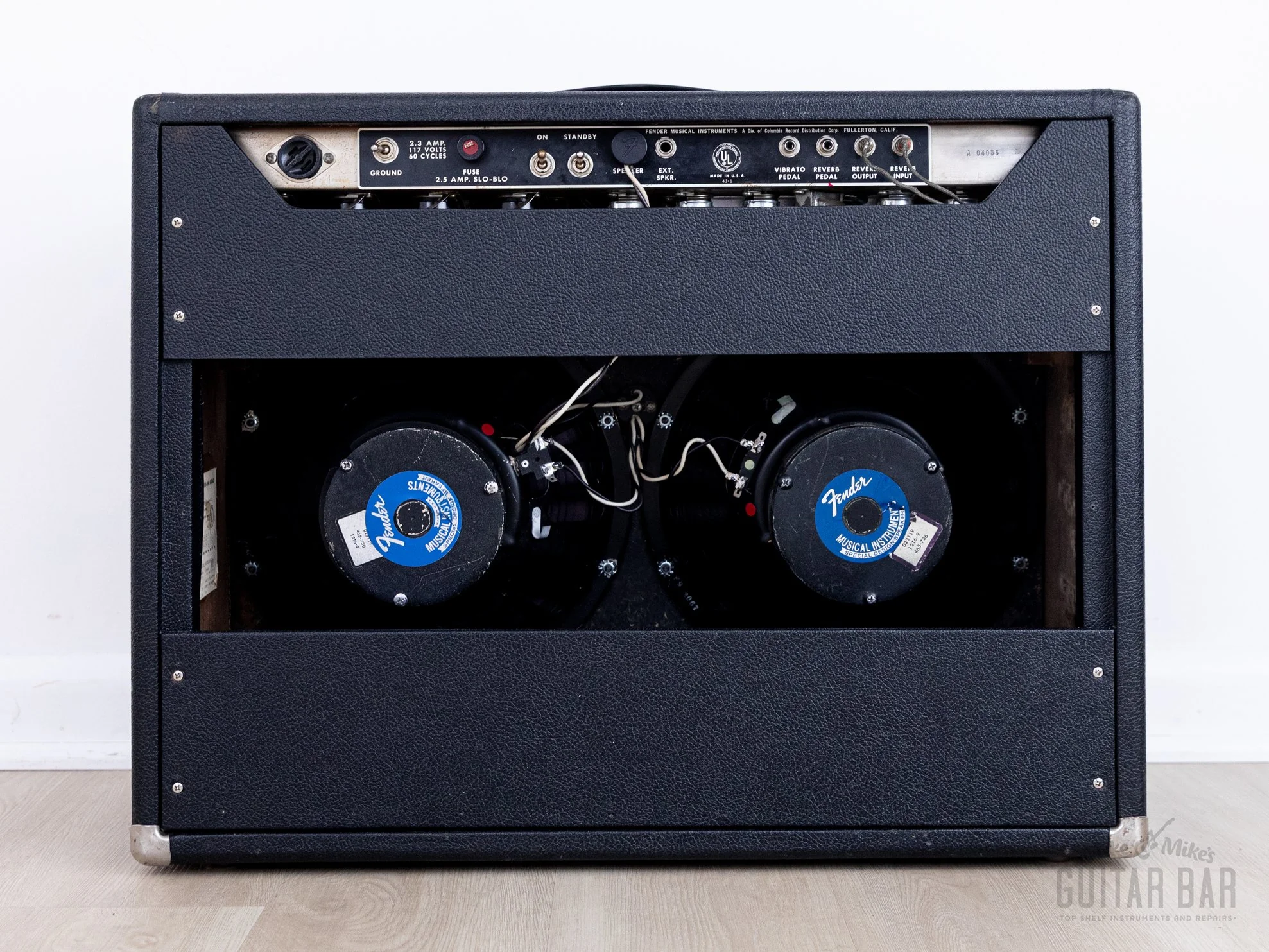 1965 Fender Twin Reverb Black Panel Vintage Tube Amp 2x12 w/ Oxford 12T6, Ftsw & Cover - Image 7