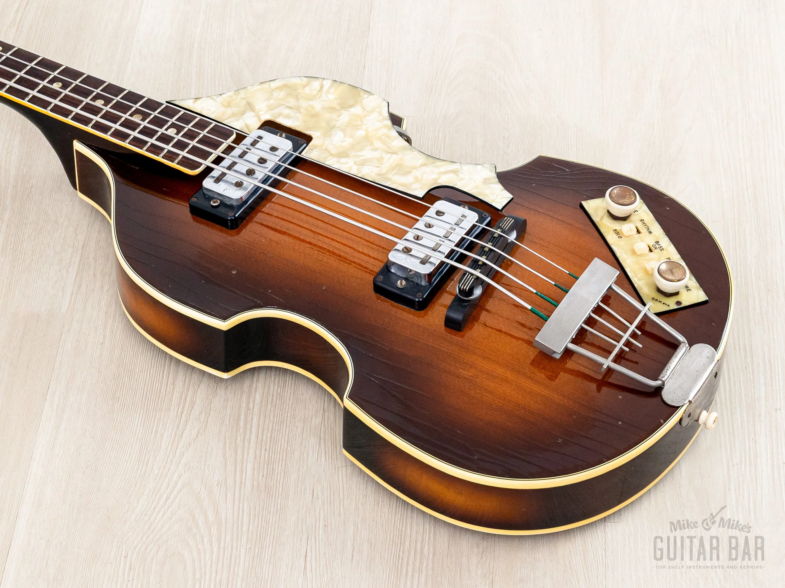 1965 Hofner 500/1 Violin Bass Vintage Beatle Bass w/ Staple Pickups & Case - Image 10