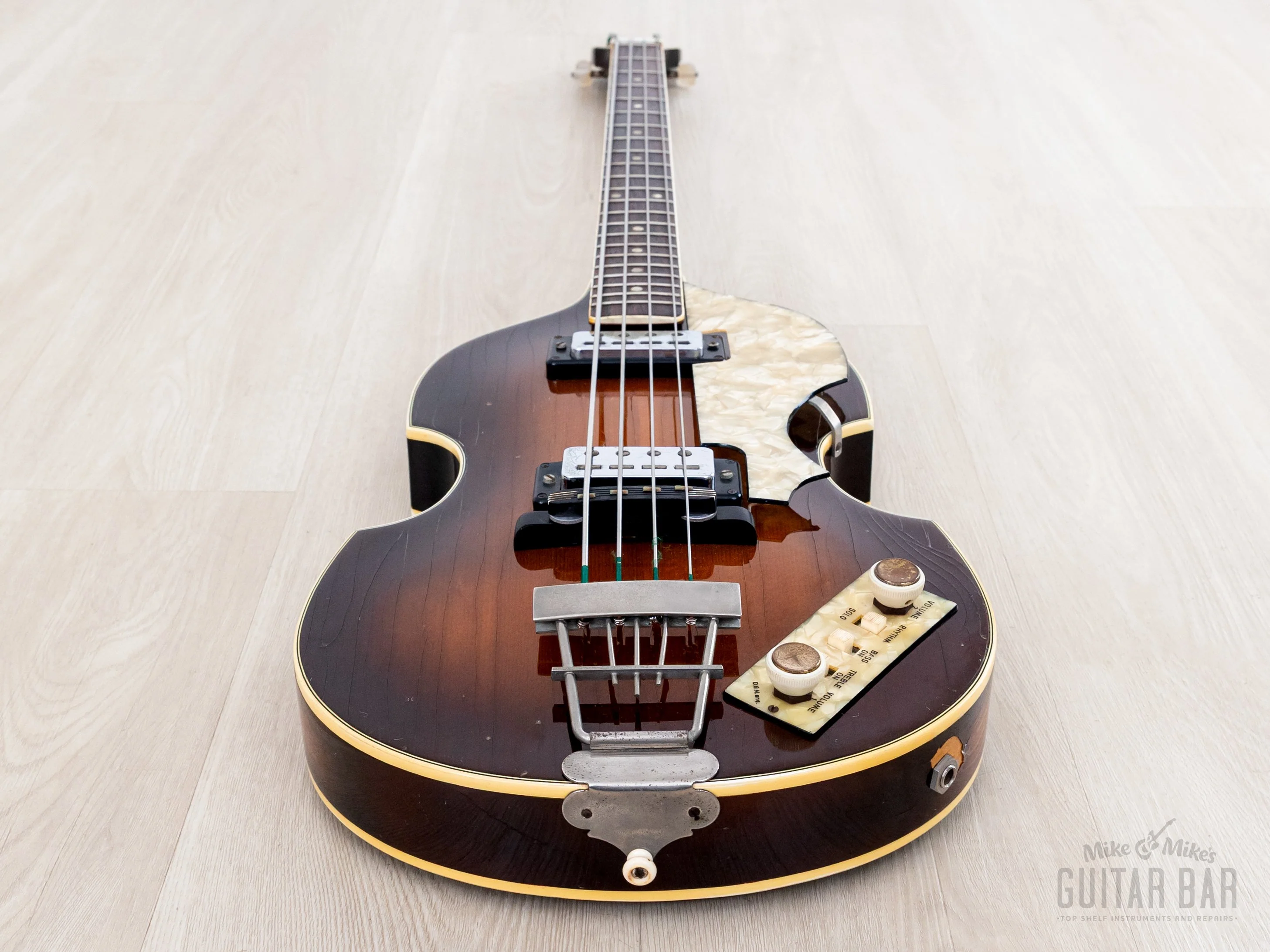 1965 Hofner 500/1 Violin Bass Vintage Beatle Bass w/ Staple Pickups & Case - Image 11
