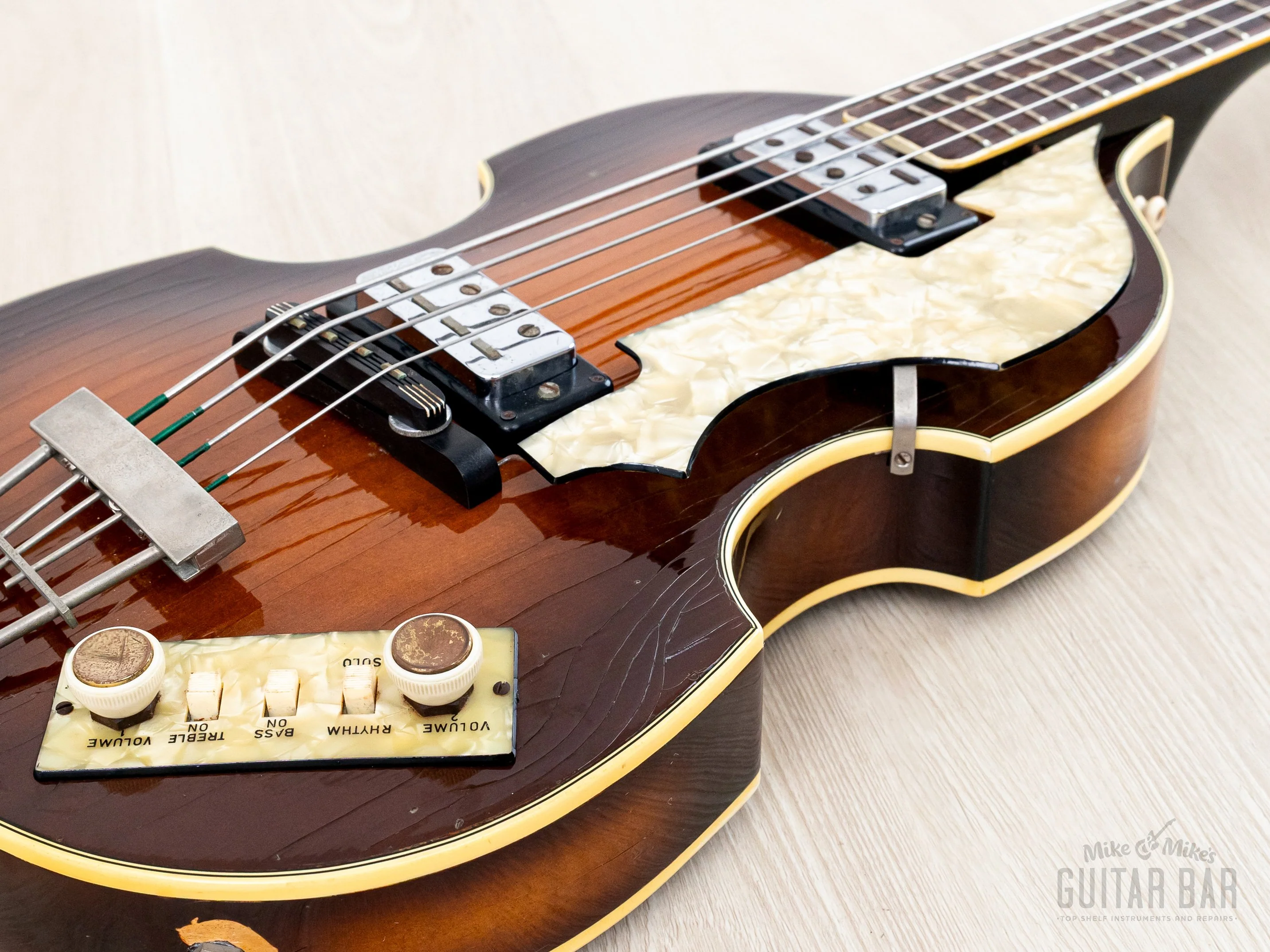 1965 Hofner 500/1 Violin Bass Vintage Beatle Bass w/ Staple Pickups & Case - Image 6