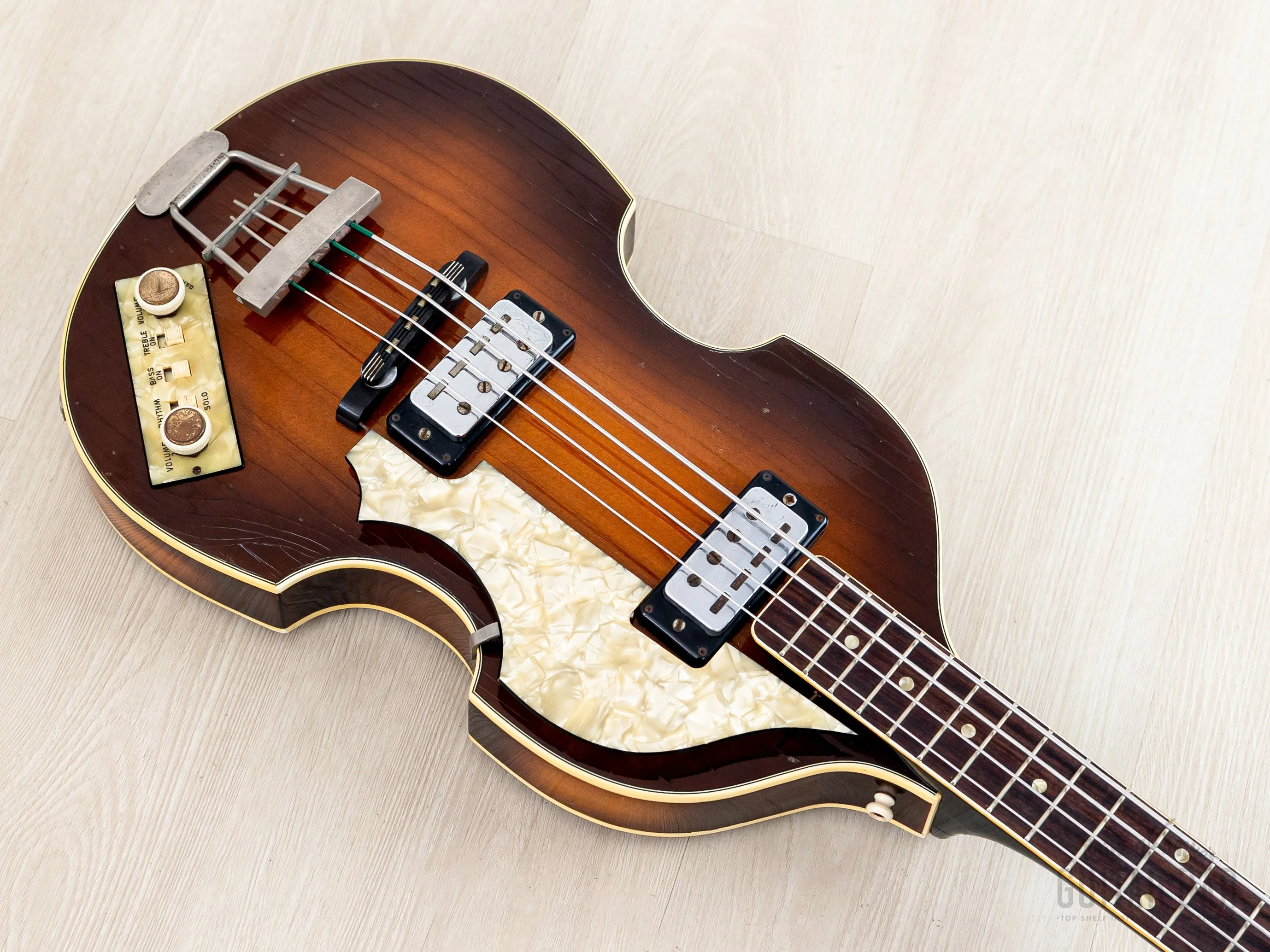 1965 Hofner 500/1 Violin Bass Vintage Beatle Bass w/ Staple Pickups & Case - Image 9