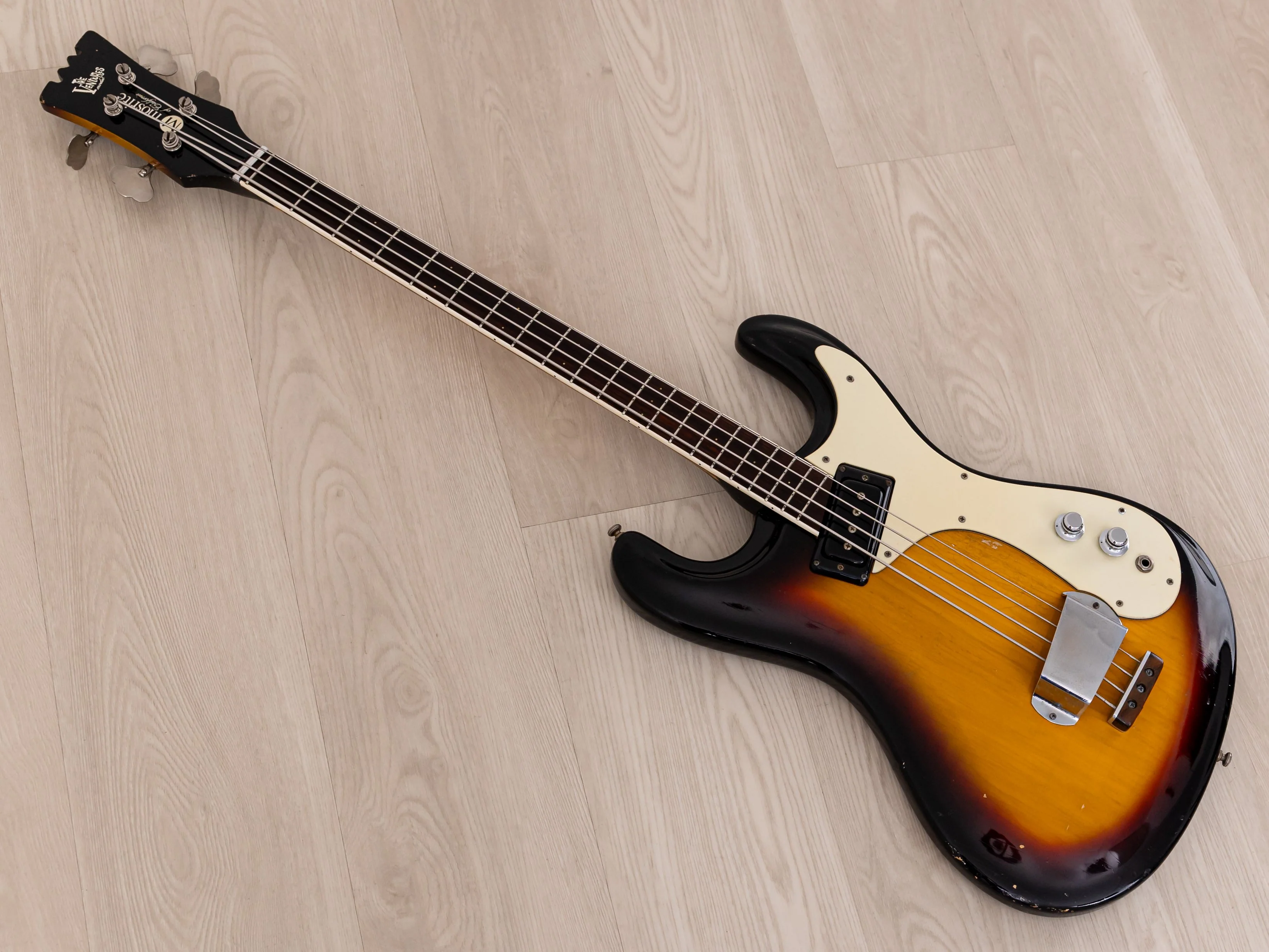 1965 Mosrite Ventures Model Vintage Short Scale Bass Sunburst - Image 14