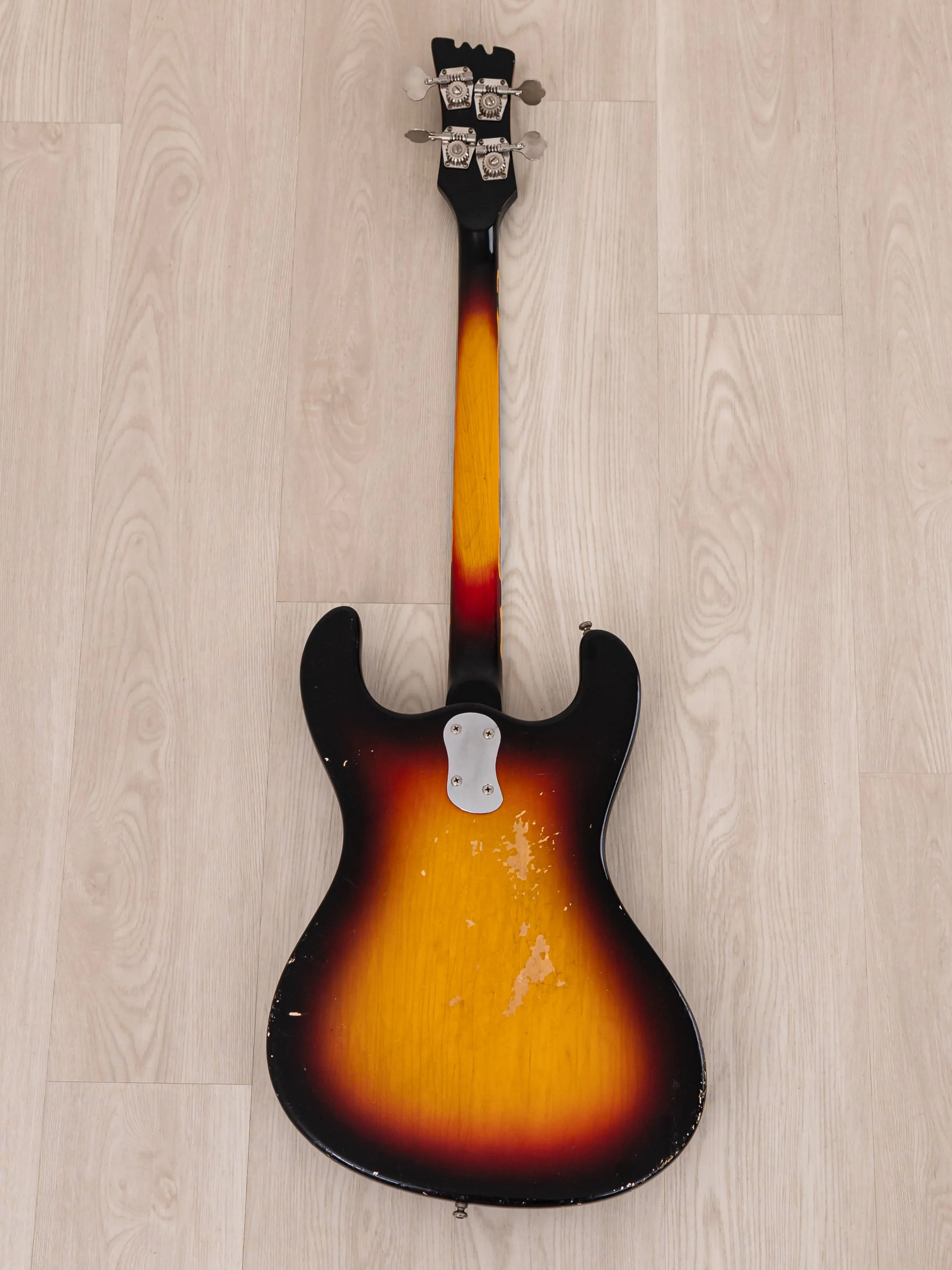 1965 Mosrite Ventures Model Vintage Short Scale Bass Sunburst - Image 3