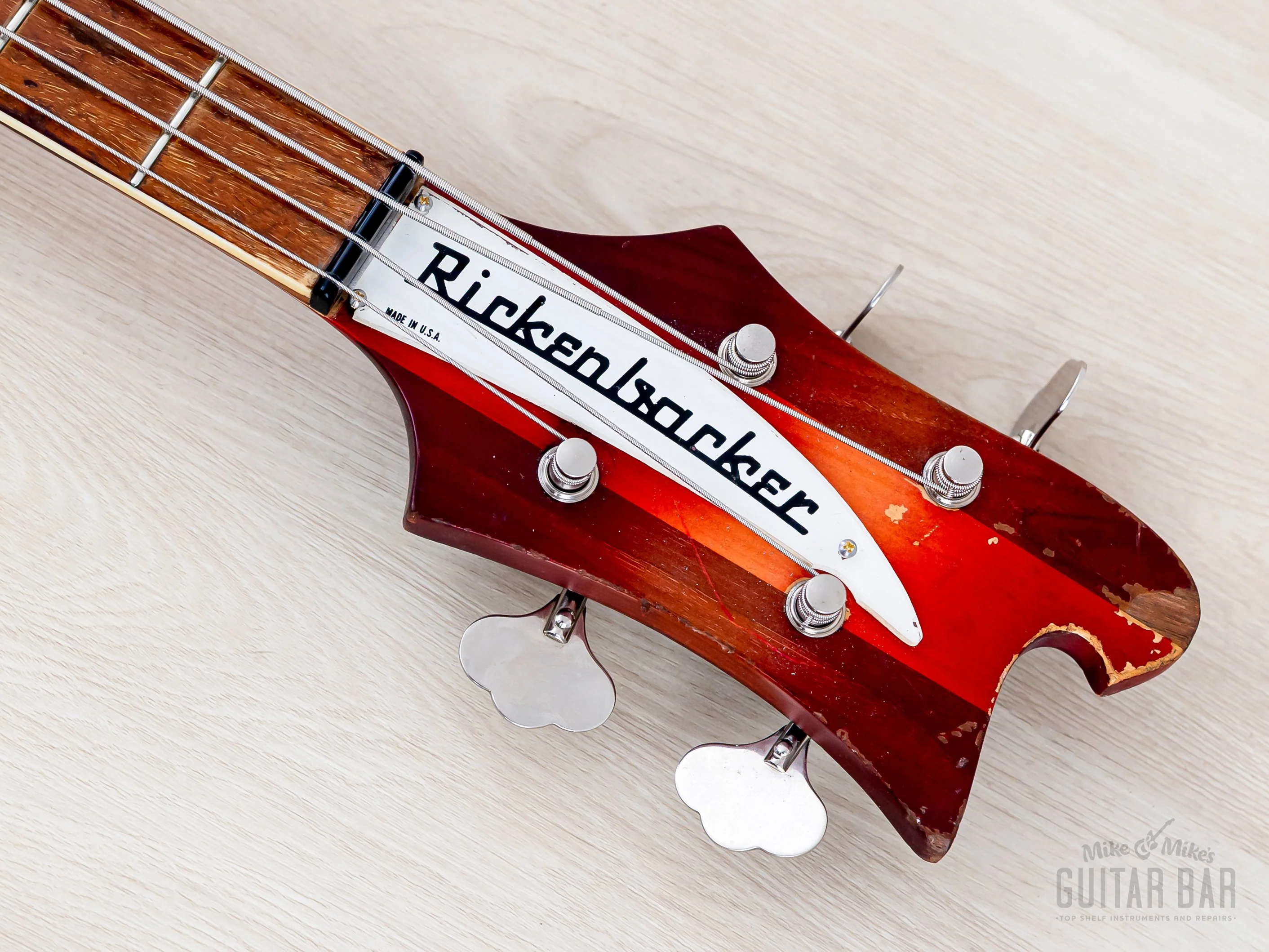1965 Rickenbacker 4001 Vintage Neck Through Bass Fireglo w/ Case - Image 4