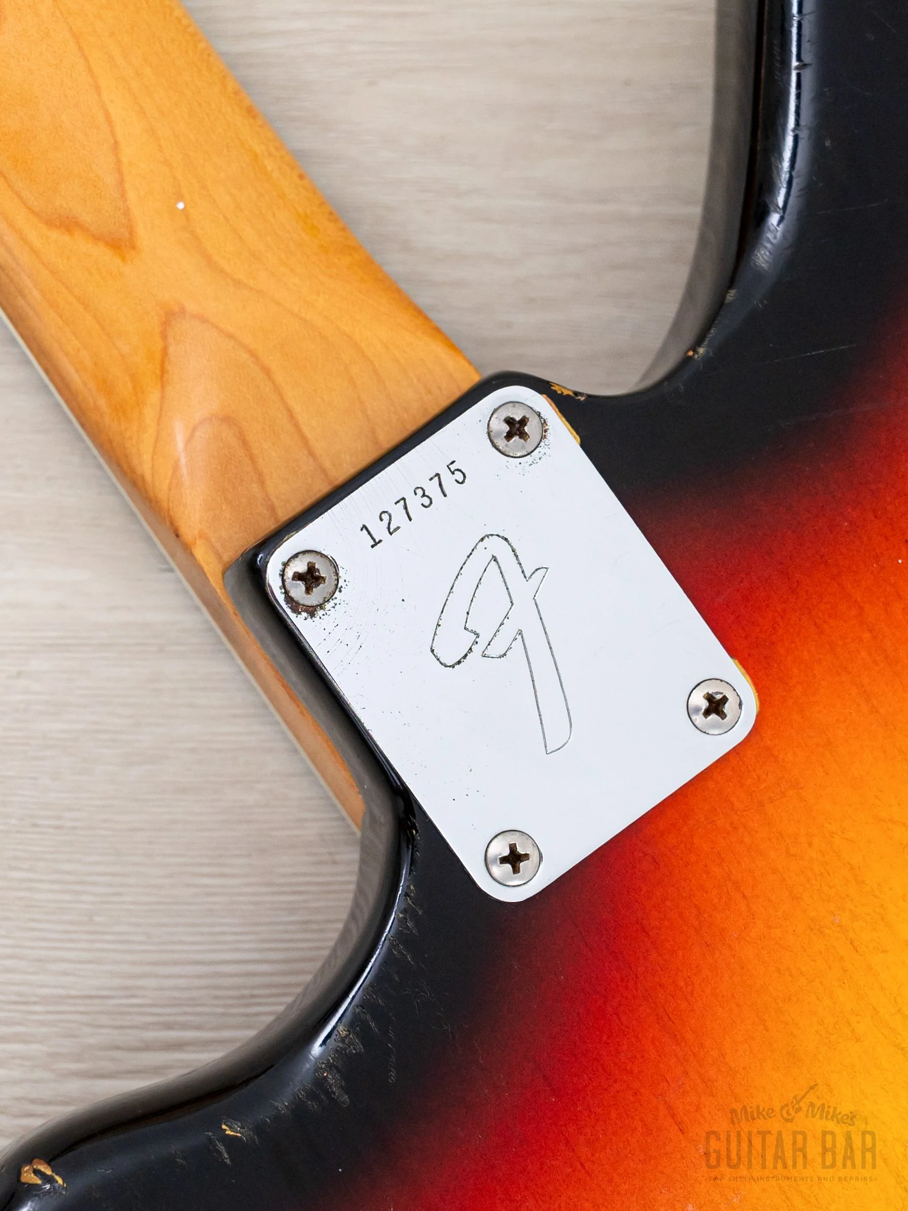 1966 Fender Jaguar Vintage Offset Guitar Sunburst w/ Big Neck, Case - Image 15