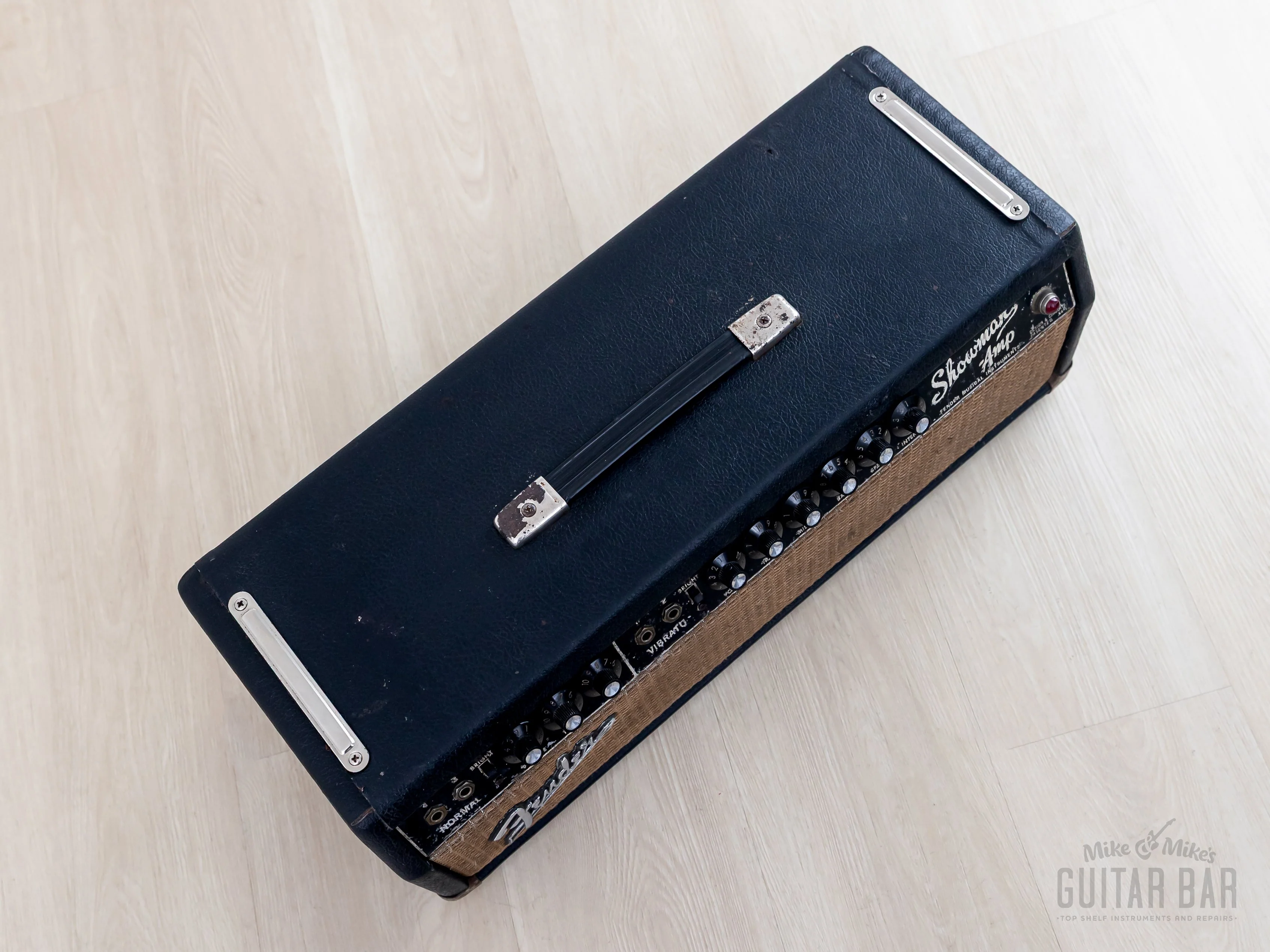 1966 Fender Showman Black Panel Vintage Tube Amp Head AB763, Serviced - Image 3