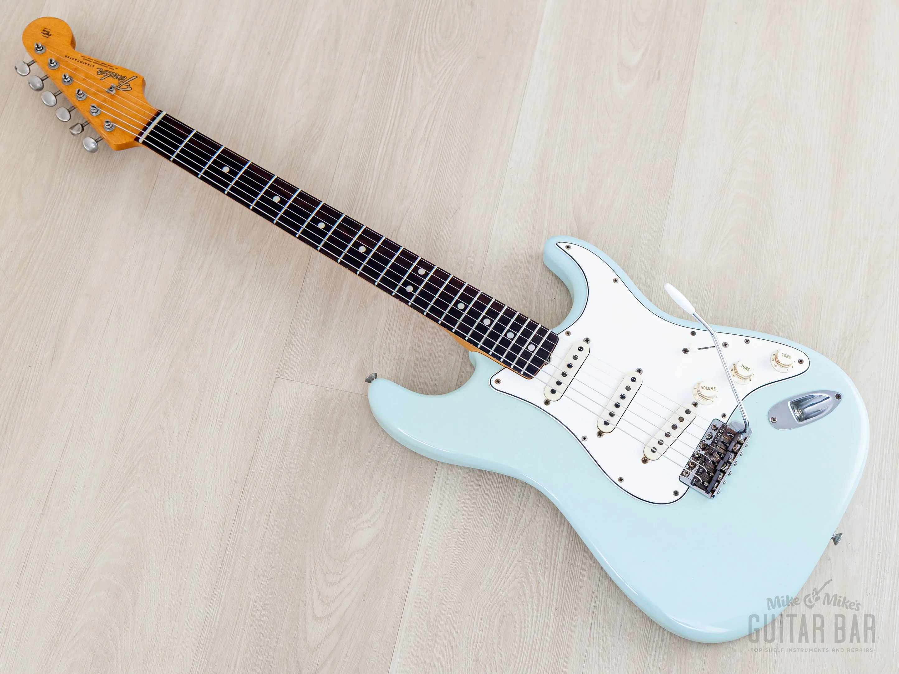 1966 Fender Stratocaster Vintage Electric Guitar Sonic Blue w/ Case - Image 12