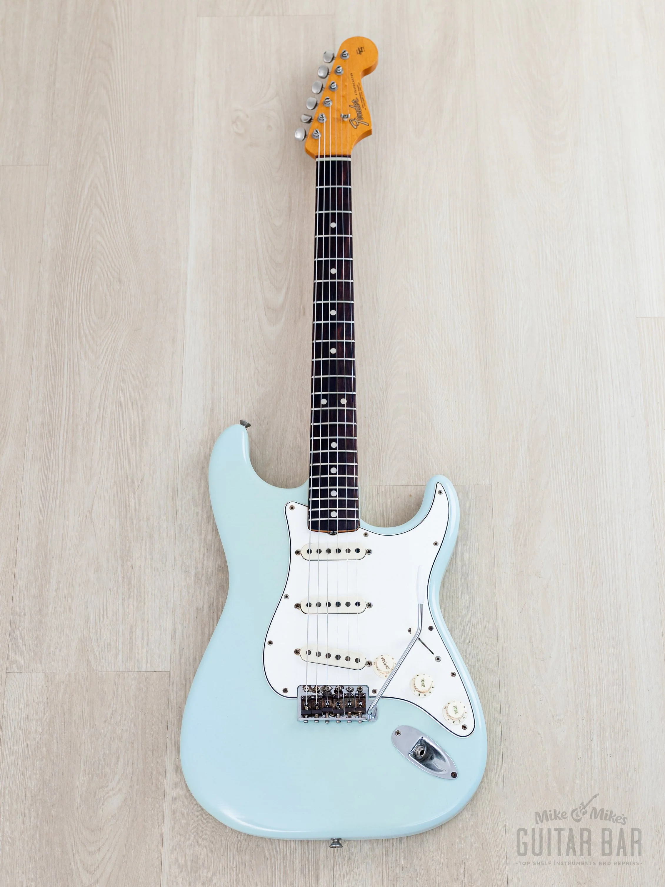 1966 Fender Stratocaster Vintage Electric Guitar Sonic Blue w/ Case - Image 2