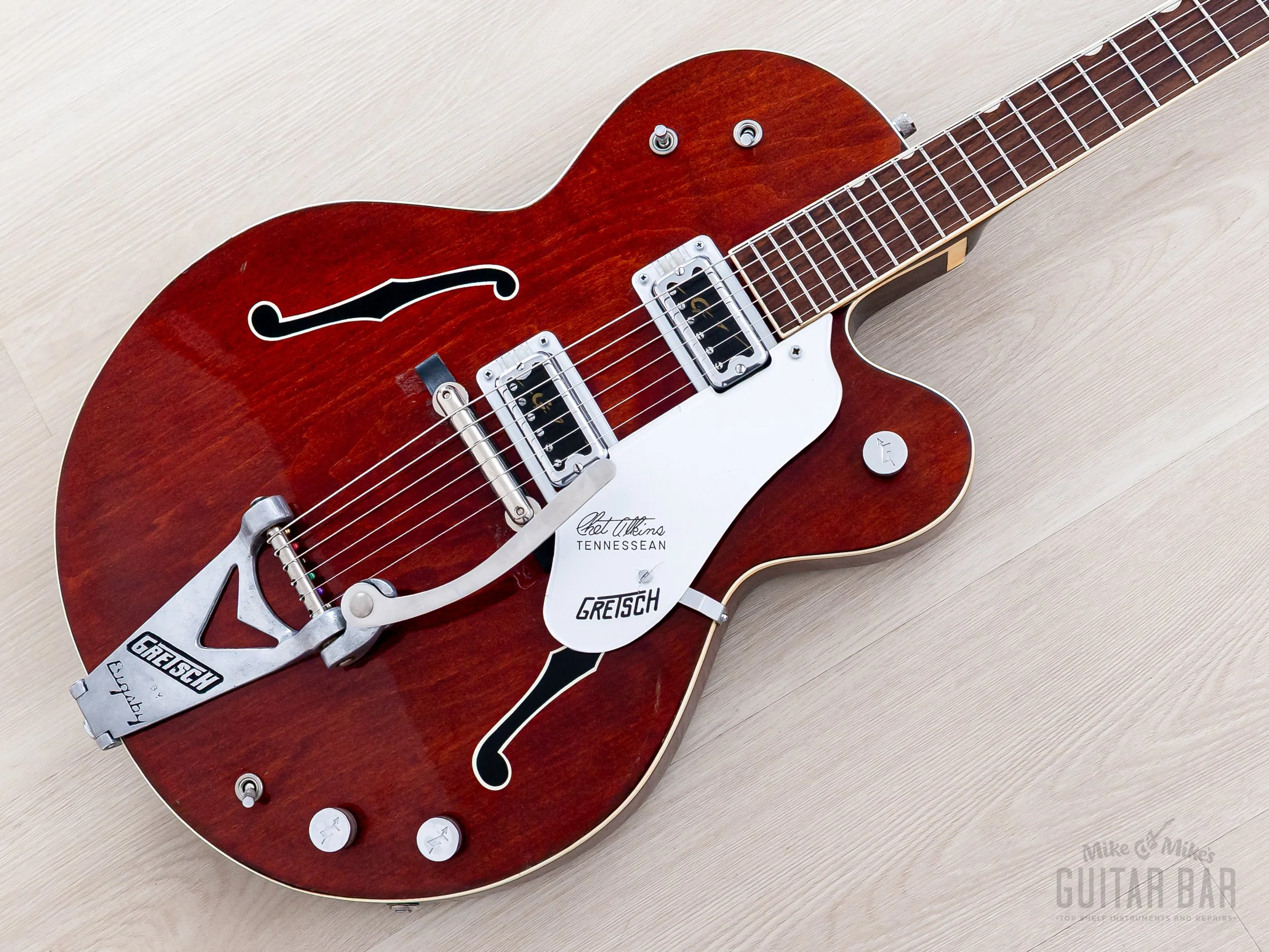 1966 Gretsch Tennessean 6119 Vintage Hollowbody Dark Cherry w/ HiLoTron, Case