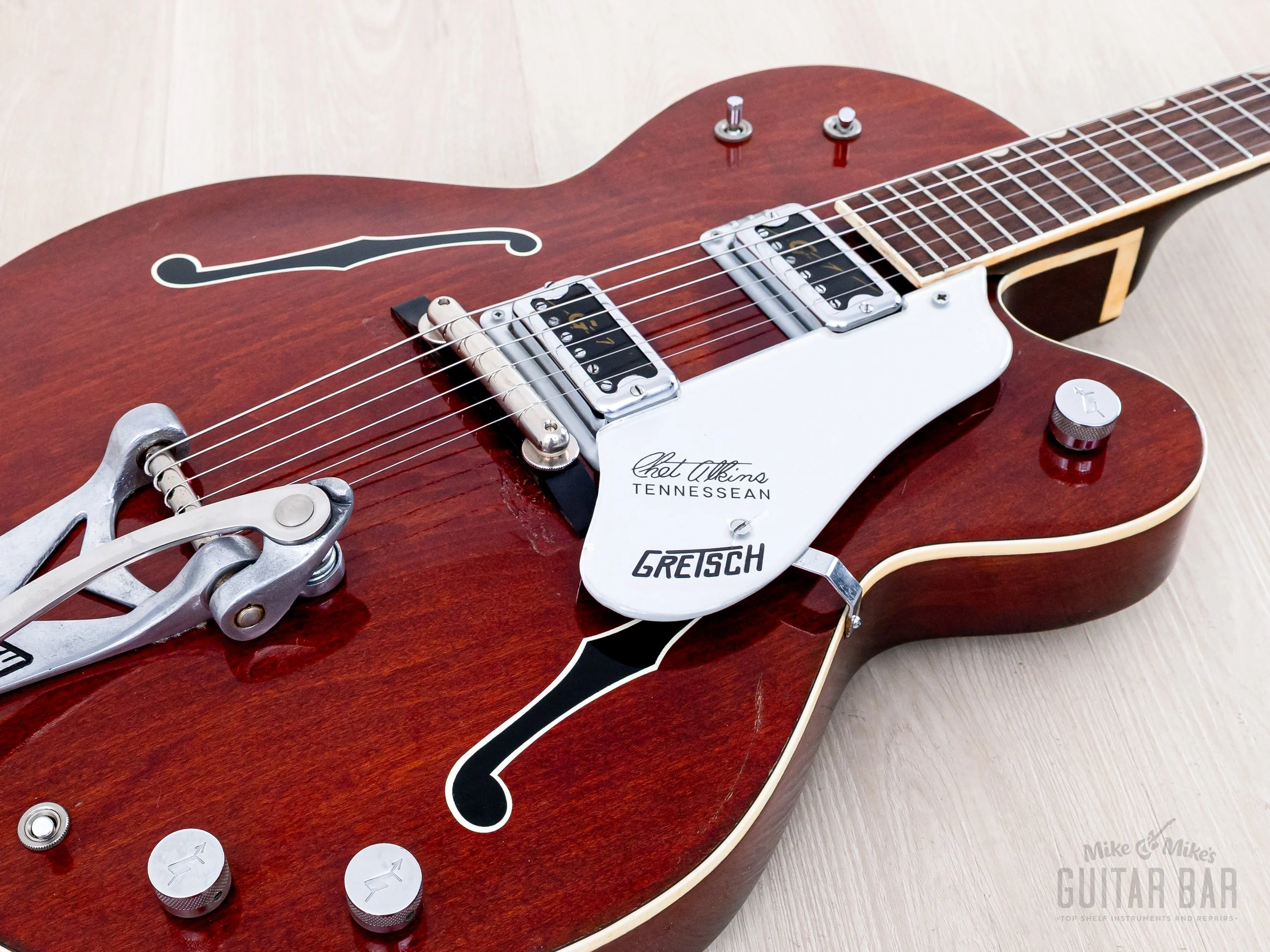 1966 Gretsch Tennessean 6119 Vintage Hollowbody Dark Cherry w/ HiLoTron, Case - Image 6