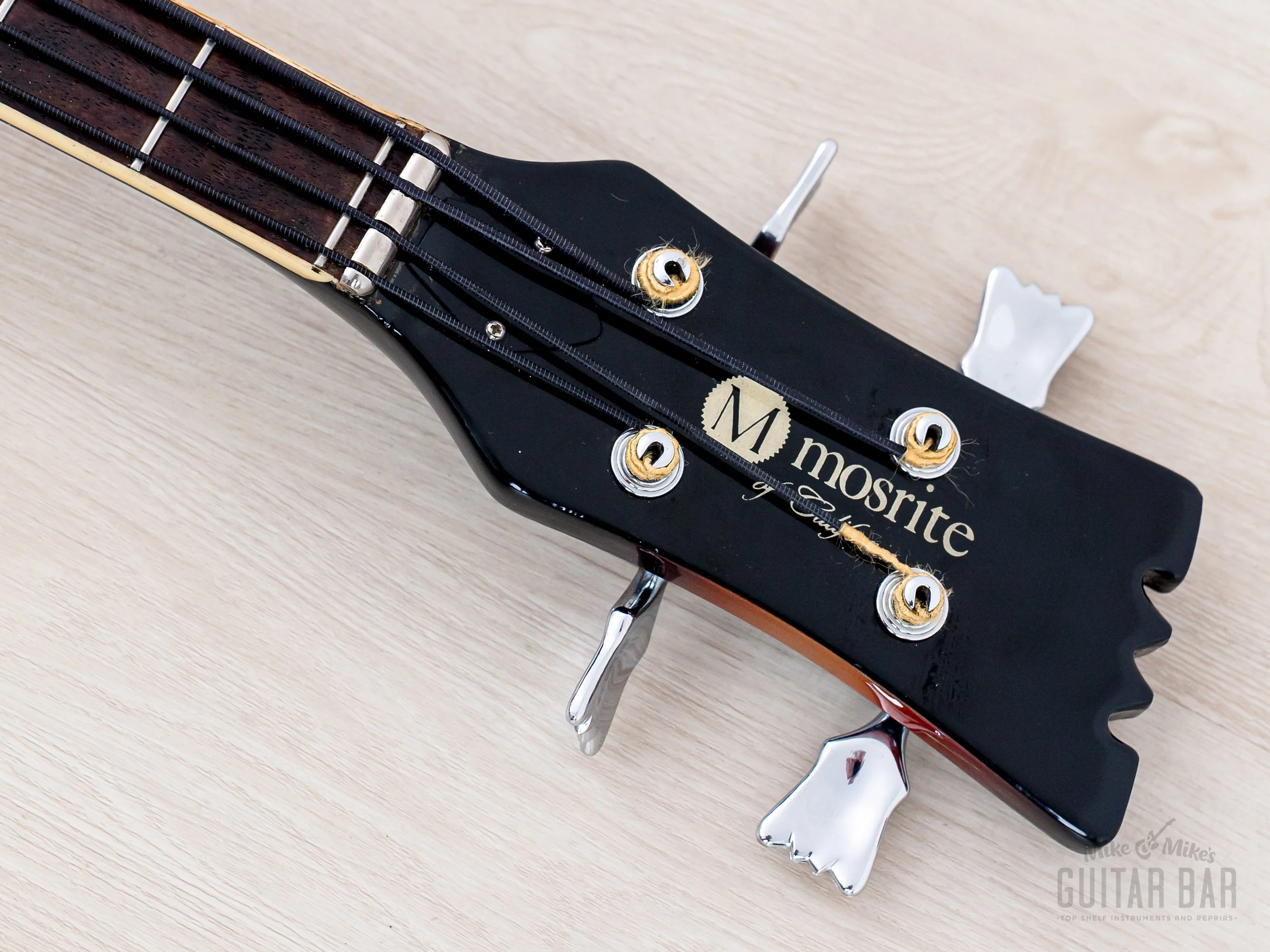 1966 Mosrite Combo Vintage Semi-Hollow Bass Sunburst, Near-Mint w/ Case, Hangtag - Image 4