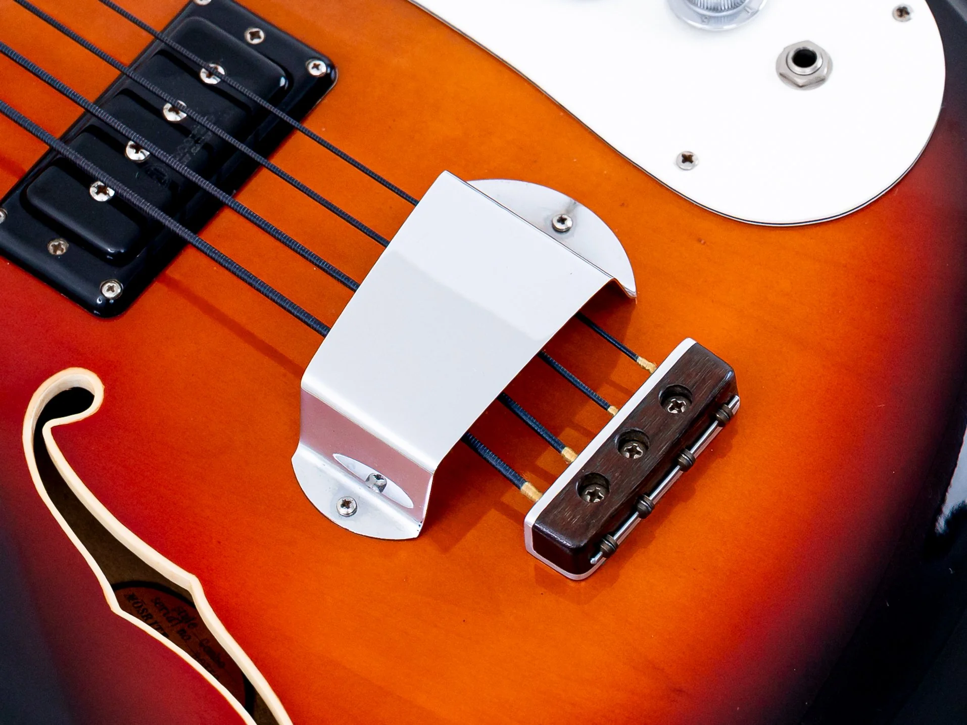1966 Mosrite Combo Vintage Semi-Hollow Bass Sunburst, Near-Mint w/ Case, Hangtag - Image 9