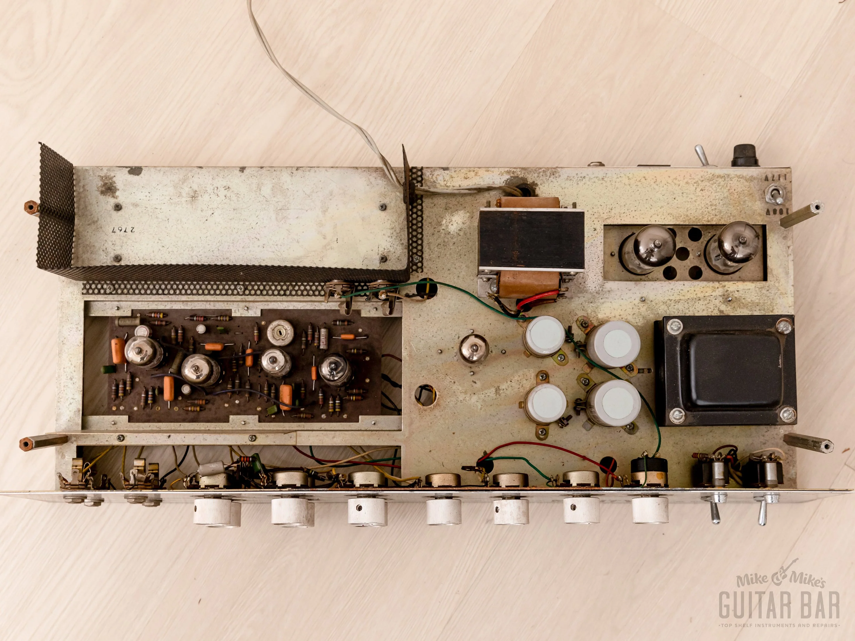 1967 Ace Tone Mighty-5 Vintage Tube Amp Head & 1x12 Cab, Fully-Serviced 117v, Japan - Image 15