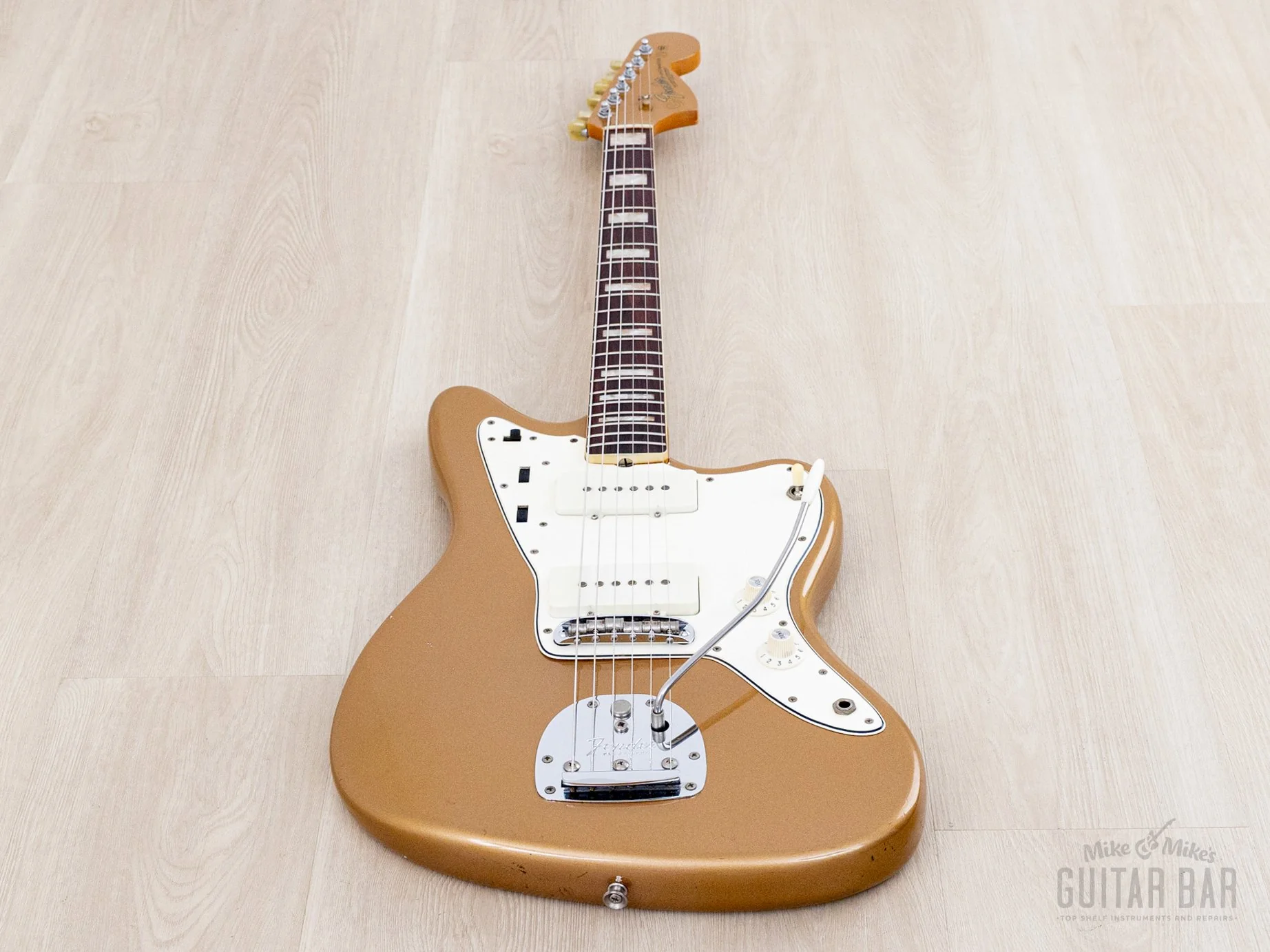 1967 Fender Jazzmaster Vintage Offset Guitar Firemist Gold w/ Case - Image 11