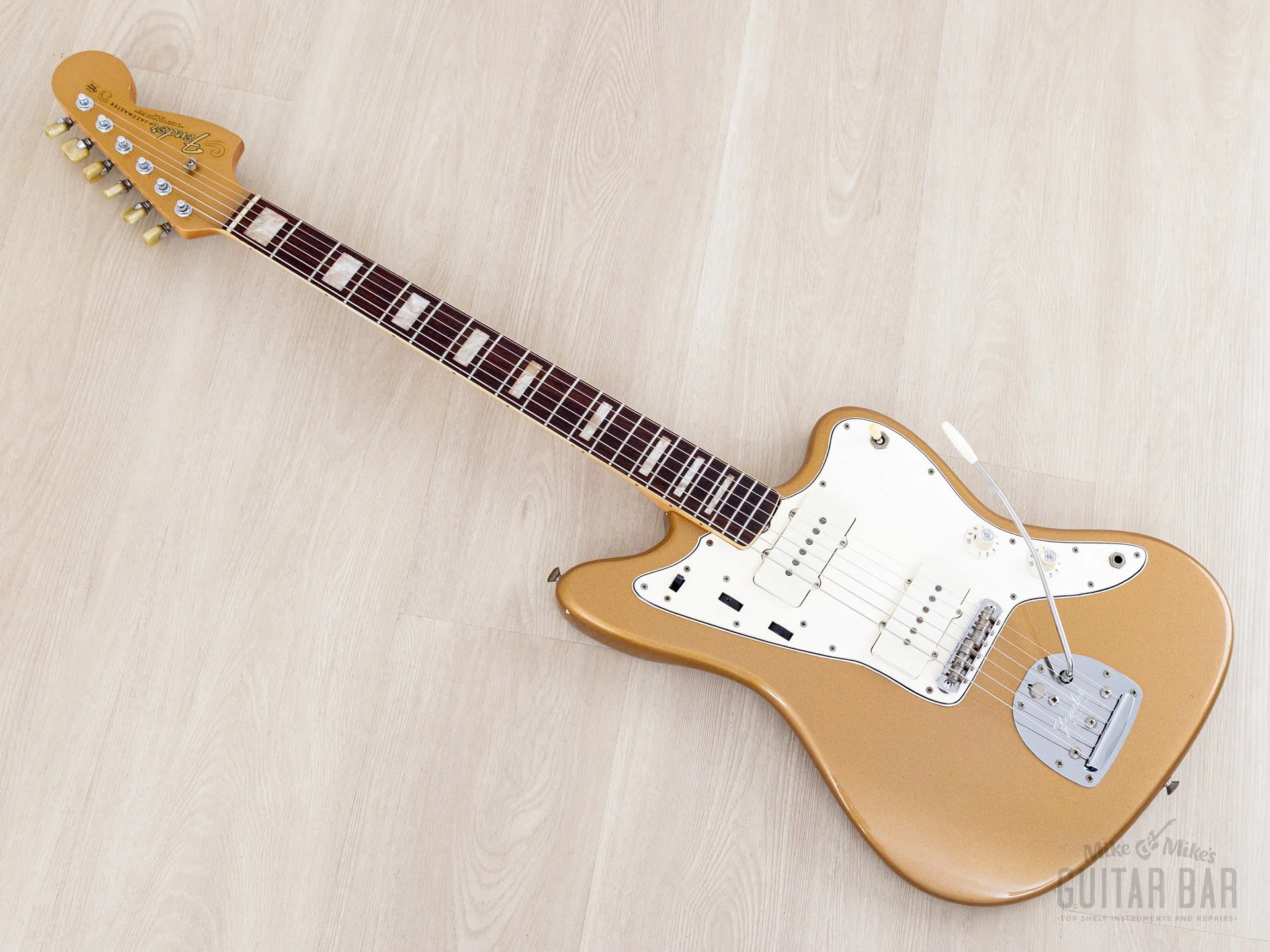 1967 Fender Jazzmaster Vintage Offset Guitar Firemist Gold w/ Case - Image 12