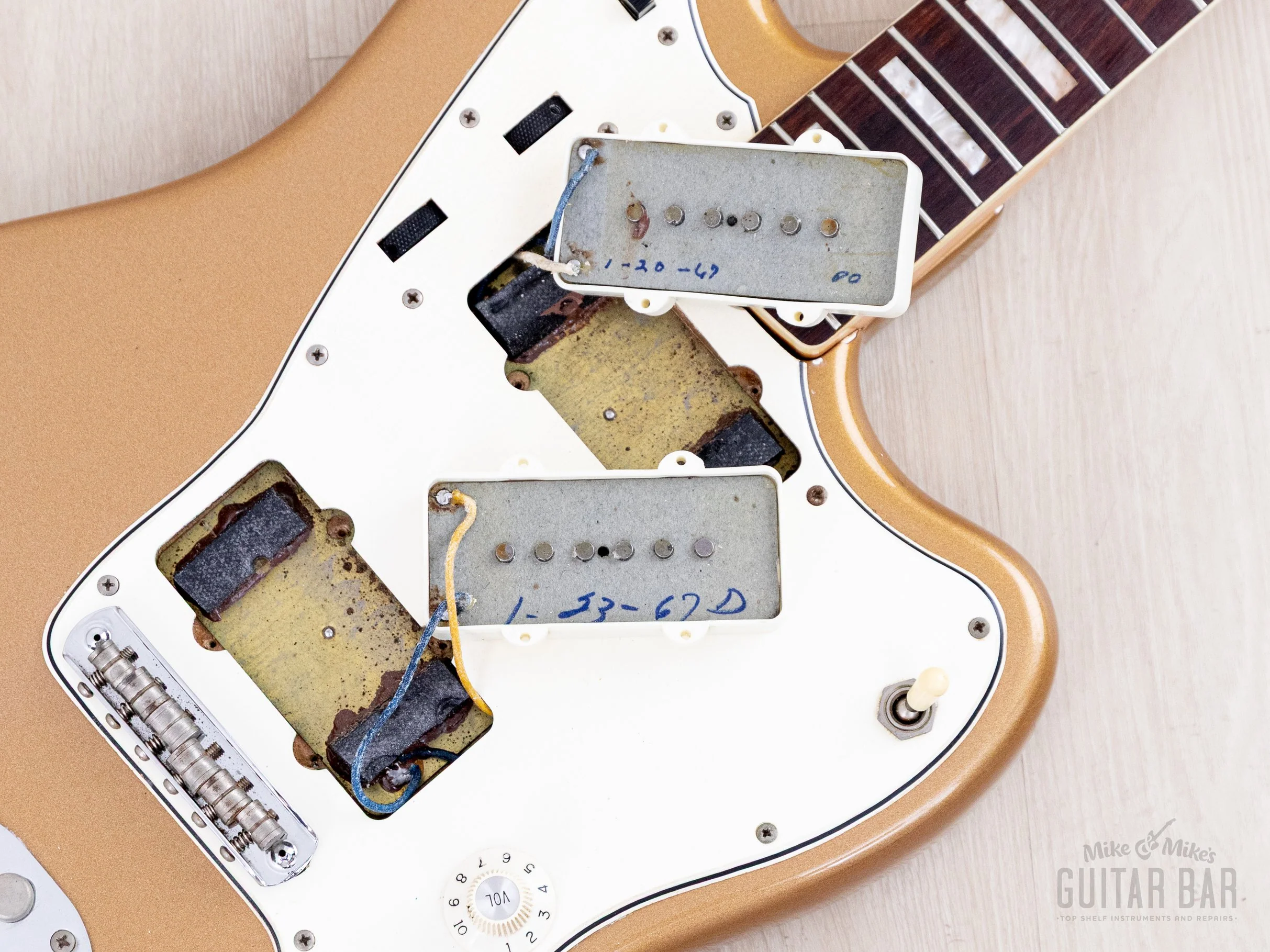 1967 Fender Jazzmaster Vintage Offset Guitar Firemist Gold w/ Case - Image 19