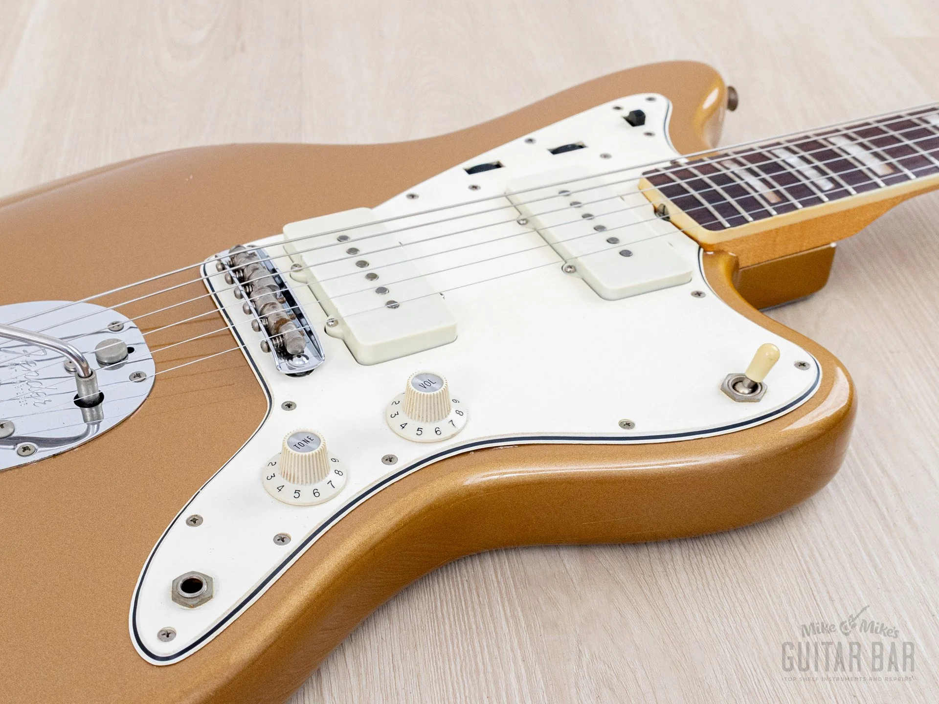 1967 Fender Jazzmaster Vintage Offset Guitar Firemist Gold w/ Case - Image 6