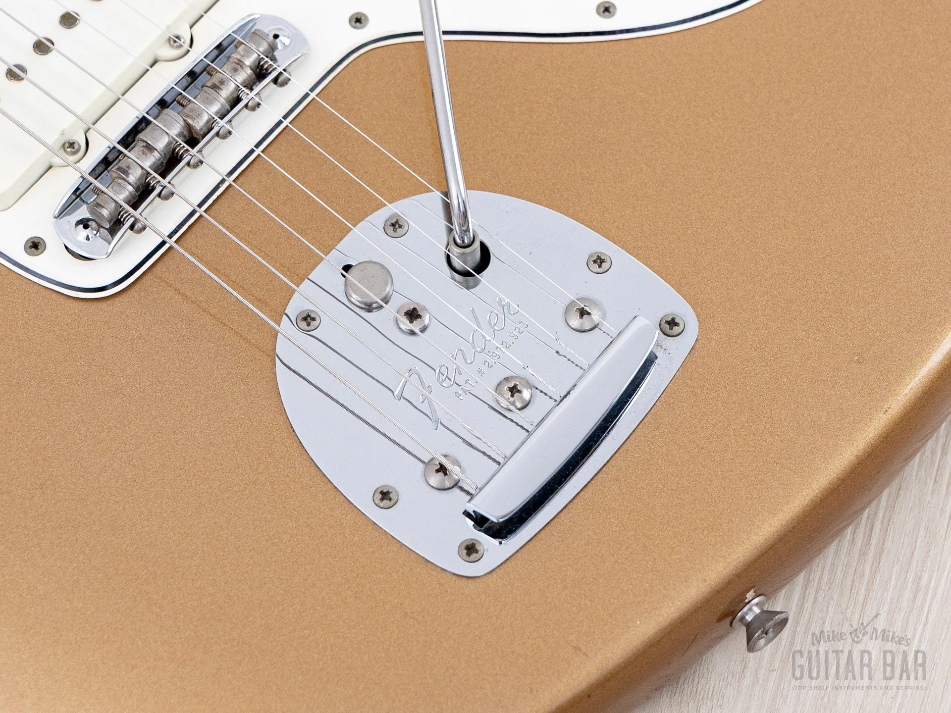 1967 Fender Jazzmaster Vintage Offset Guitar Firemist Gold w/ Case - Image 8