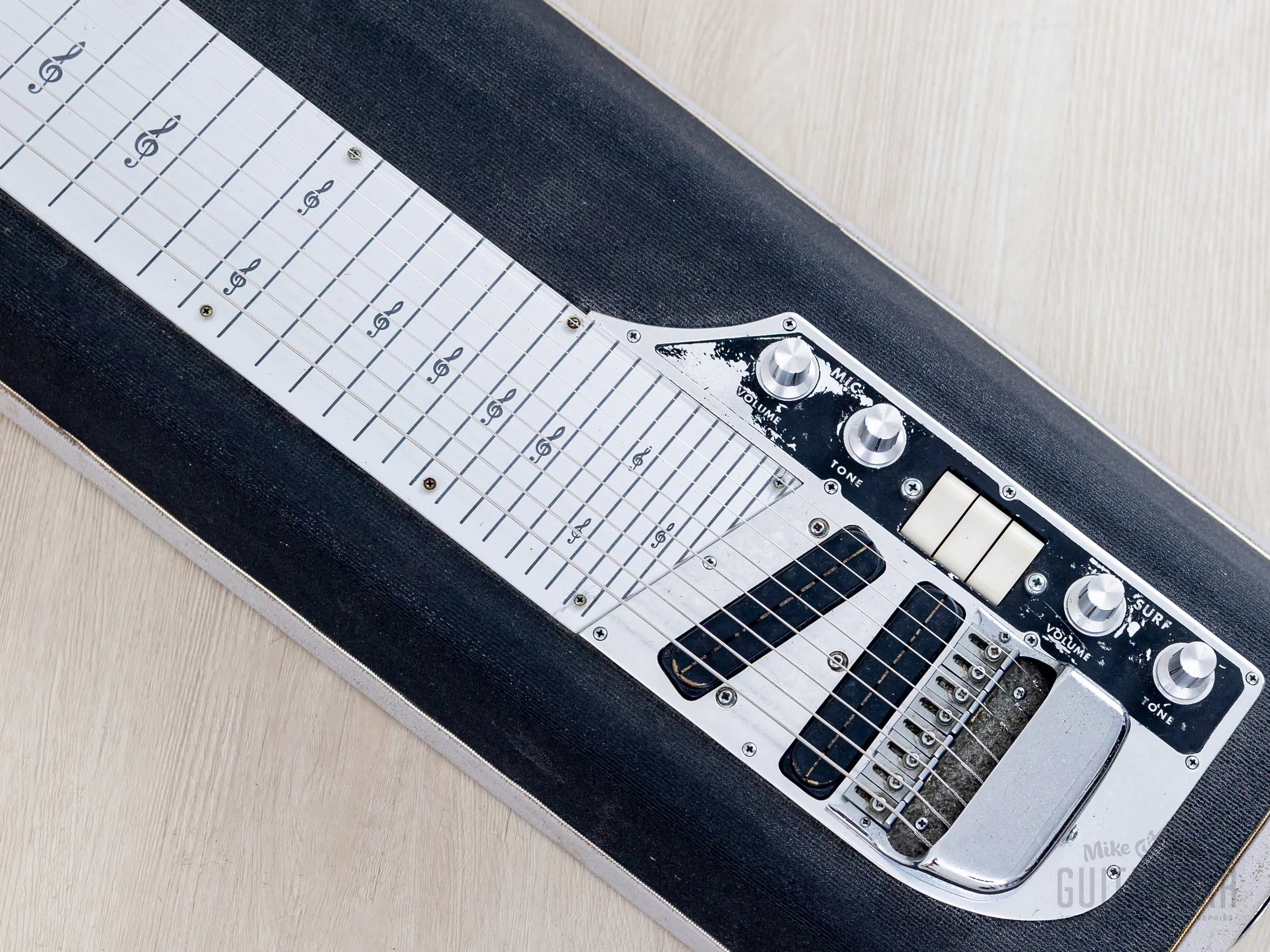 1967 Guyatone Surf Deluxe HG-208 Vintage 8-String Lap Steel w/ Active Effect, Japan - Image 10