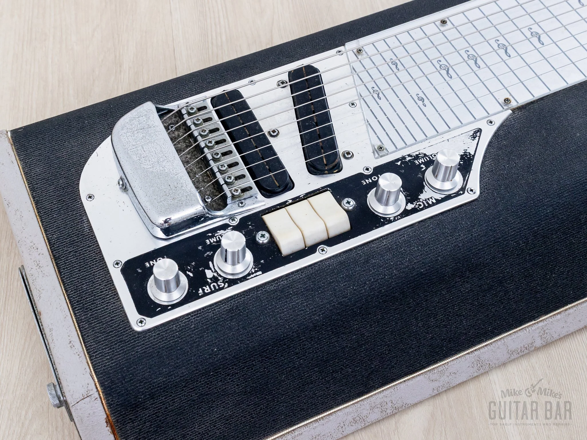 1967 Guyatone Surf Deluxe HG-208 Vintage 8-String Lap Steel w/ Active Effect, Japan - Image 8