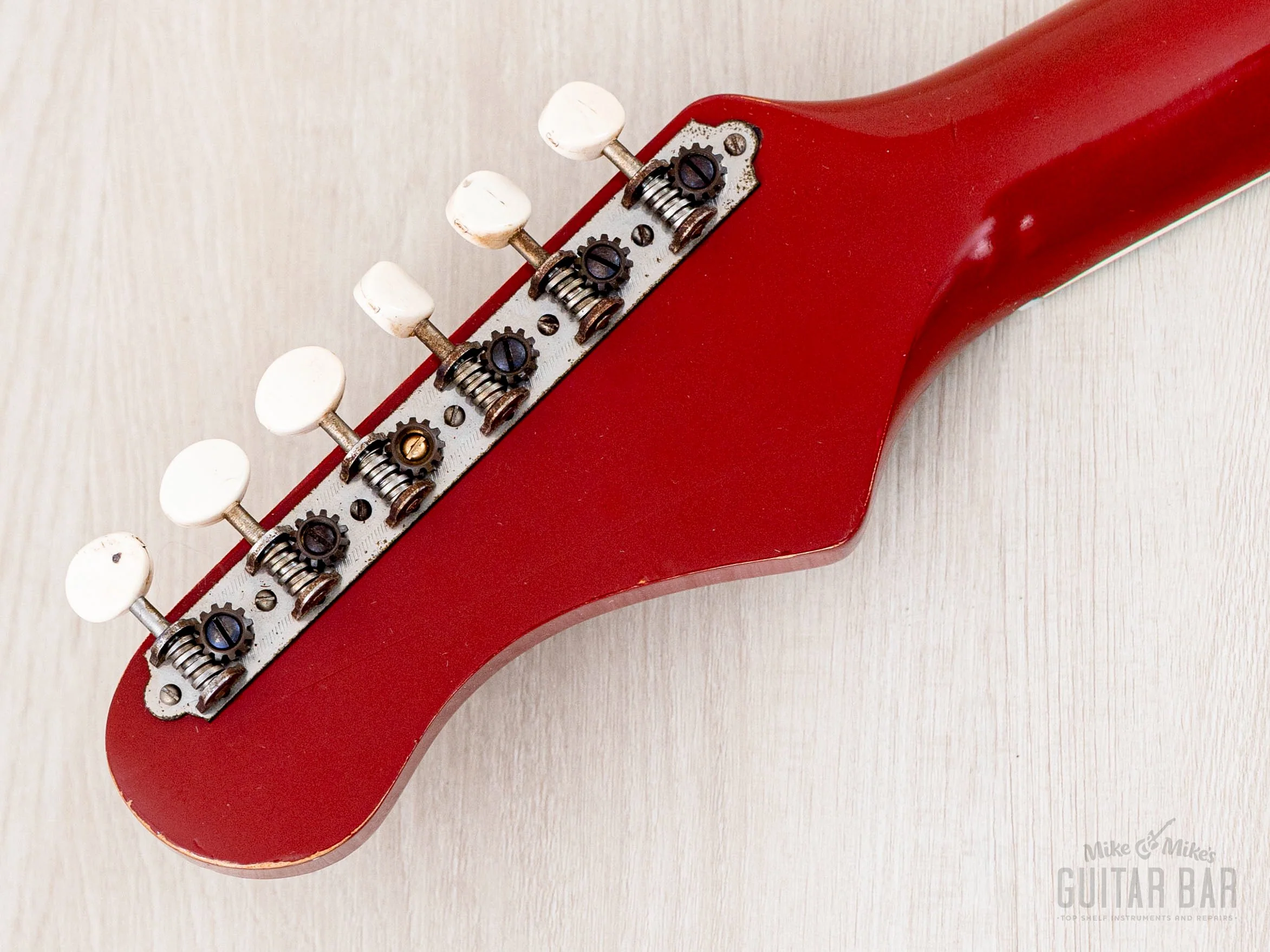1967 Silvertone 1488 Silhouette Vintage Guitar DeArmond Red Foils, Harmony USA - Image 5