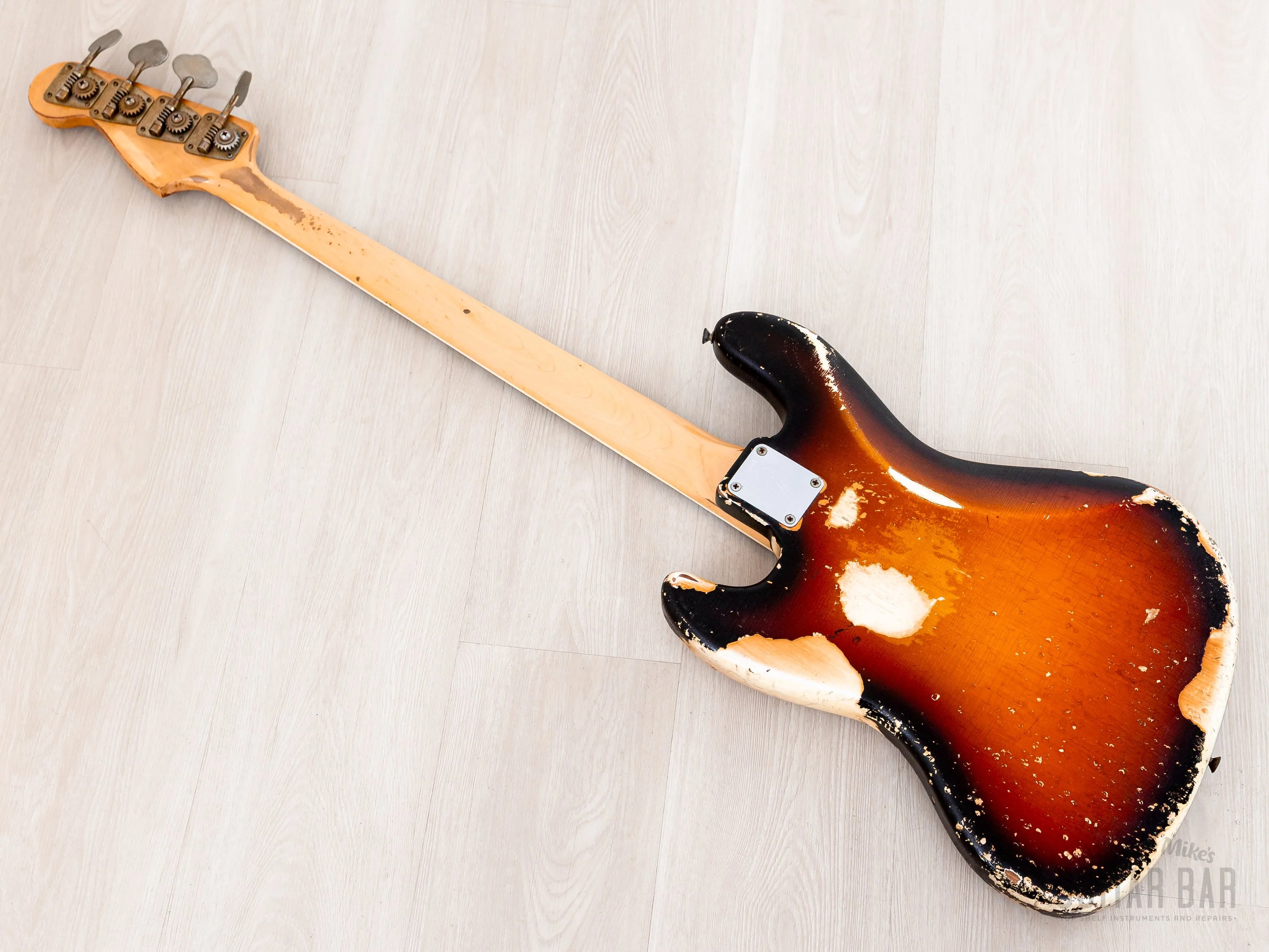 1968 Fender Jazz Bass Sunburst Faux Burst Vintage Bass w/ Case - Image 13